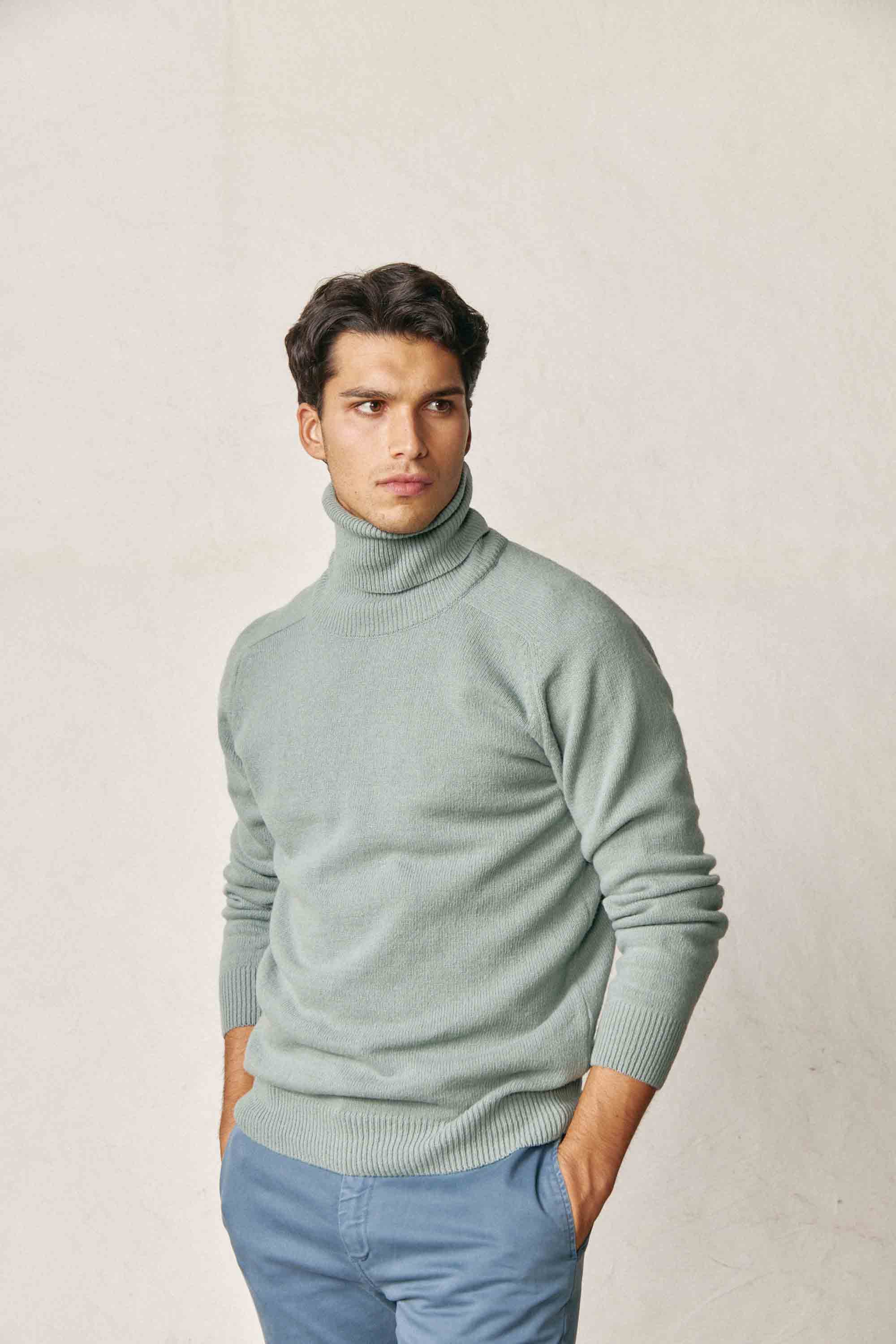 Jersey Cuello Vuelto Lambswool - Verde Claro - Fernando de Cárcer