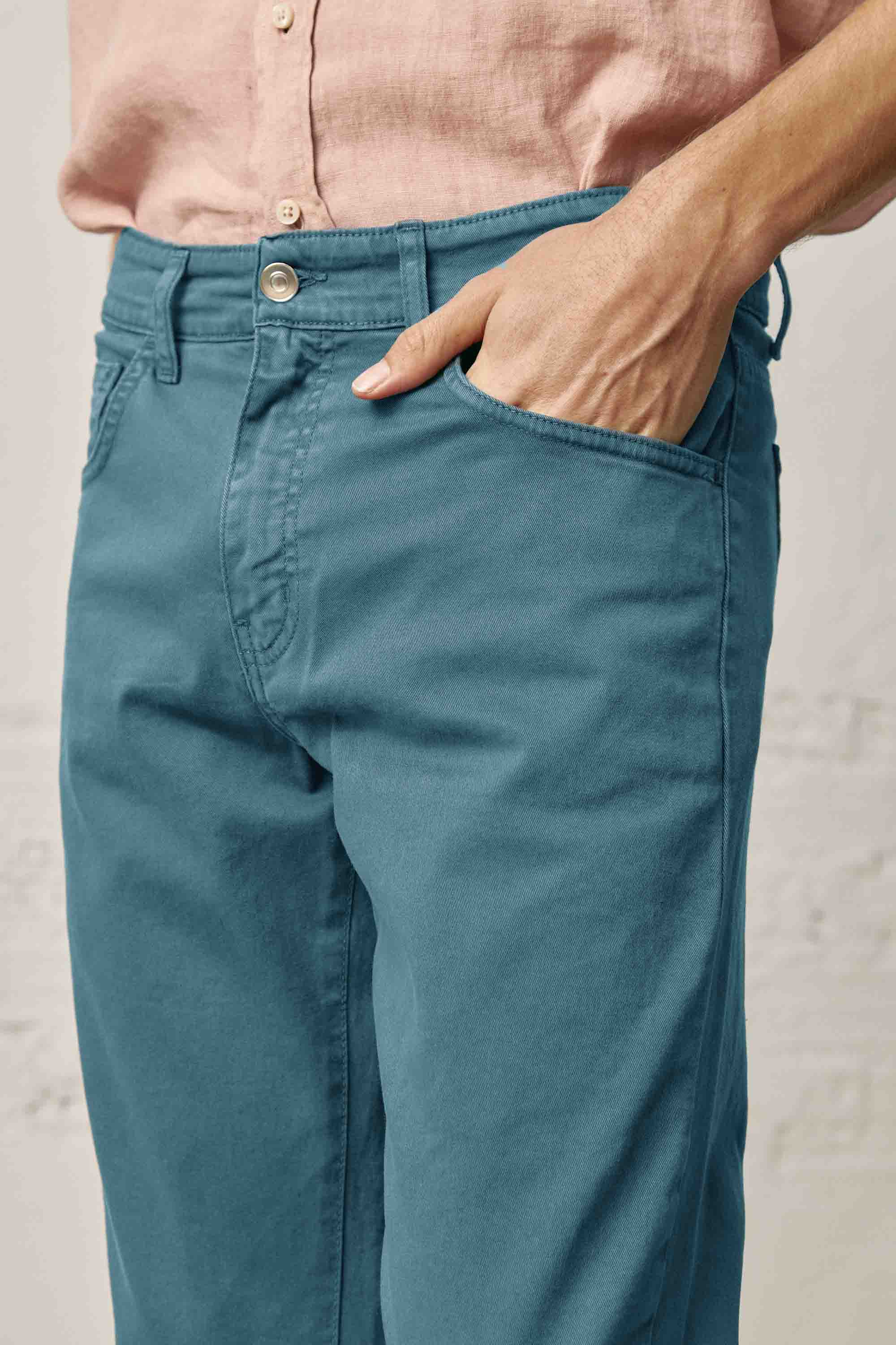 Pantalón Cinco Bolsillos - Azul Petróleo - Fernando de Cárcer