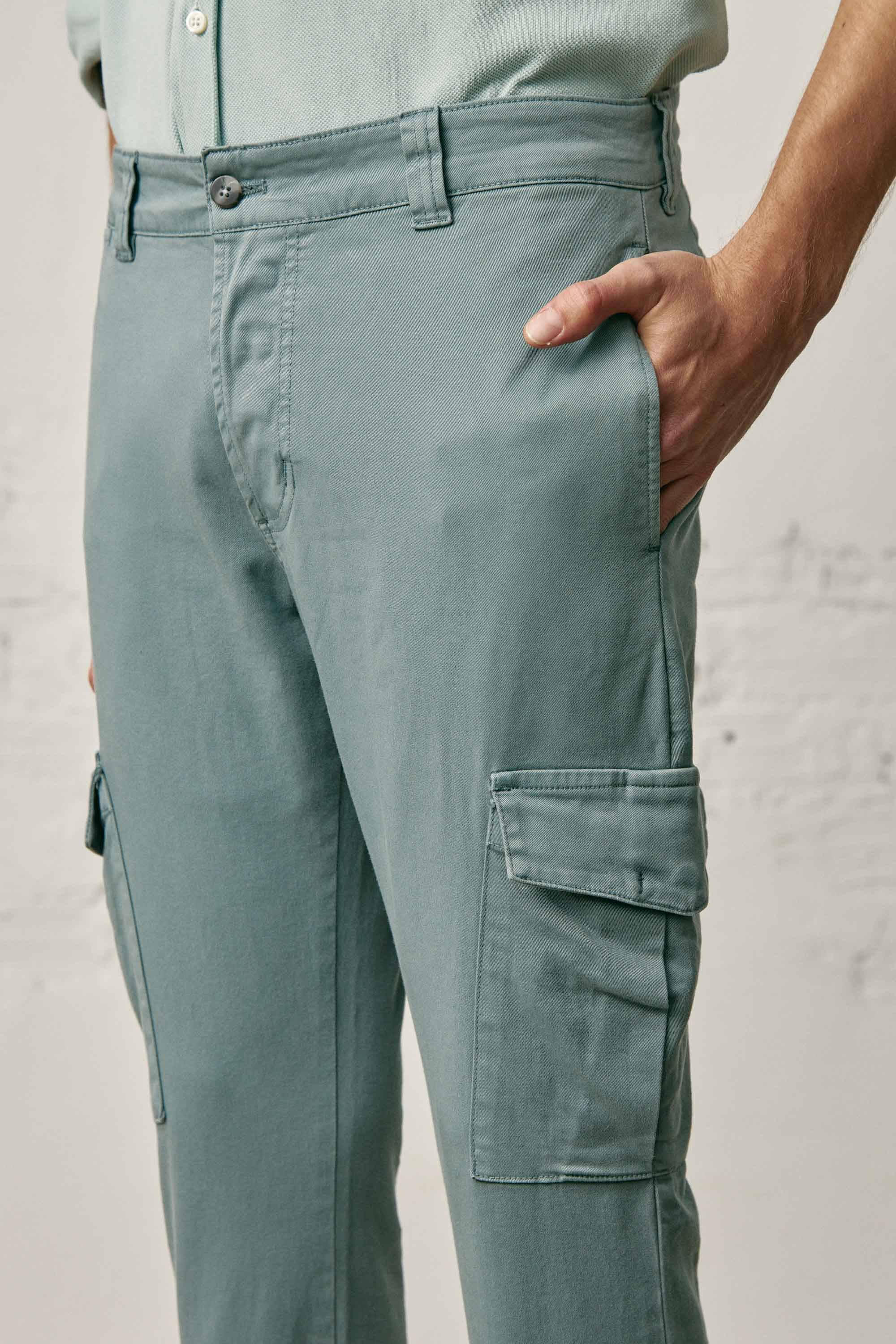 Pantalón Cargo - Verde Mar - Fernando de Cárcer