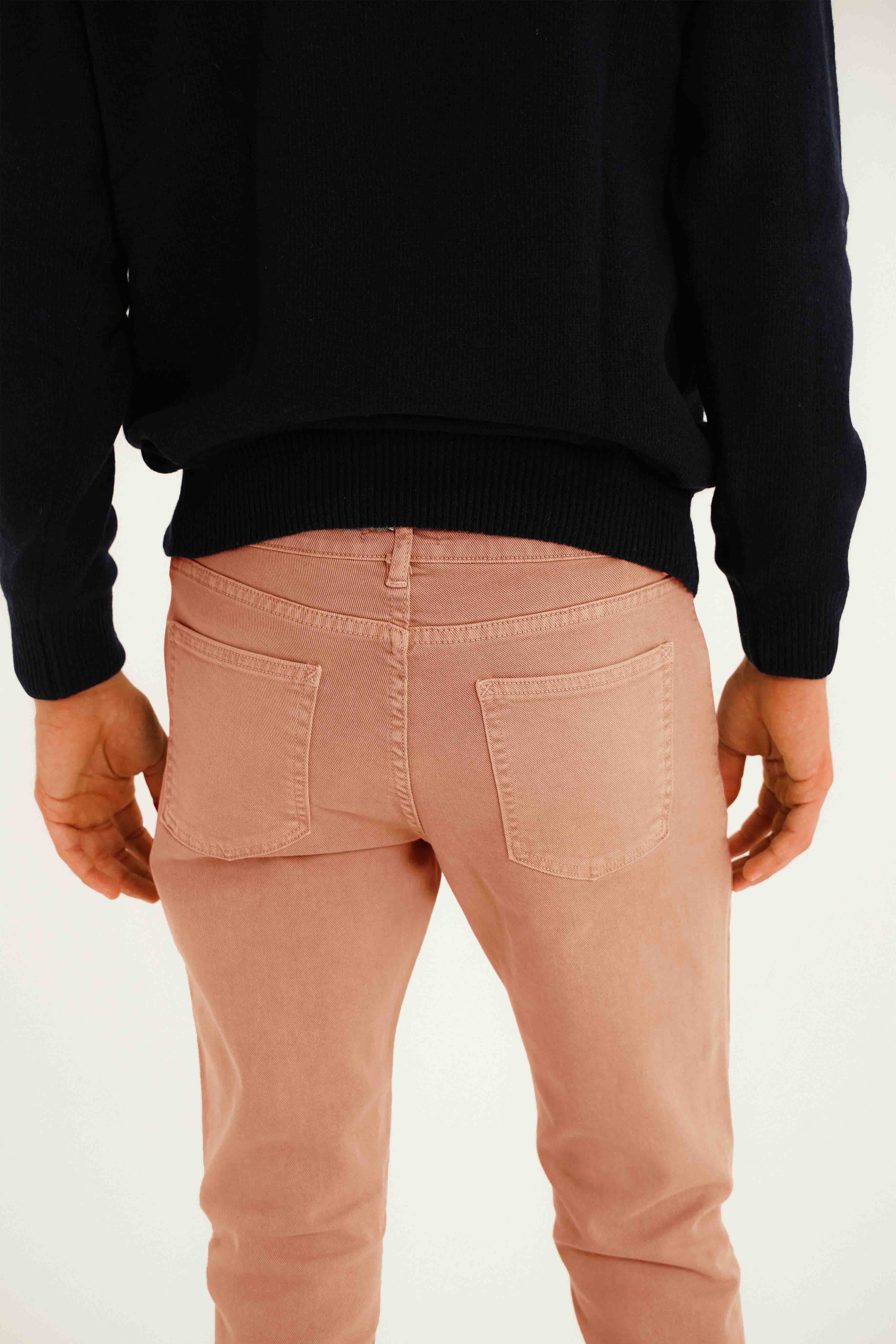 Pantalón Cinco Bolsillos Gabardina Perchada - Salmón - Fernando de Cárcer