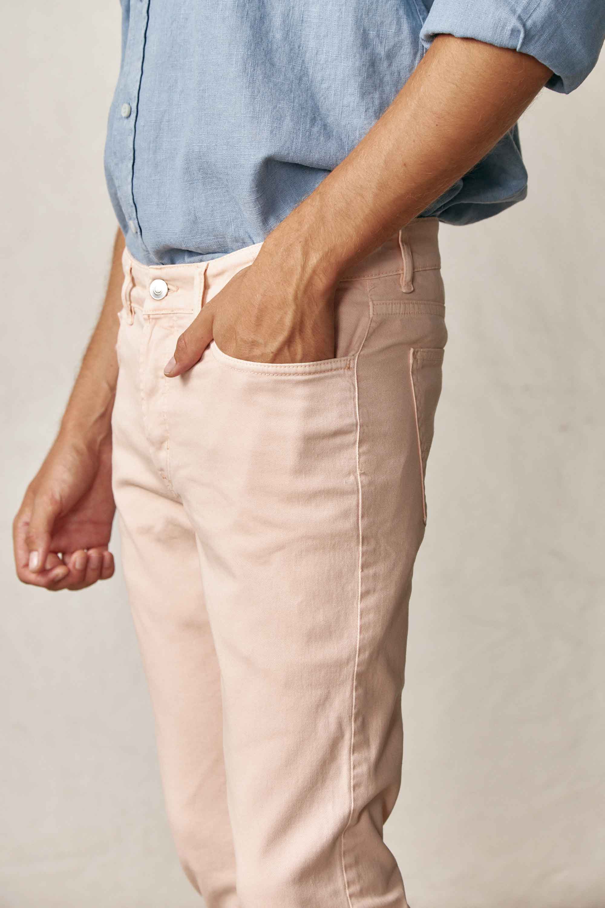 Pantalón Cinco Bolsillos - Rosa Claro