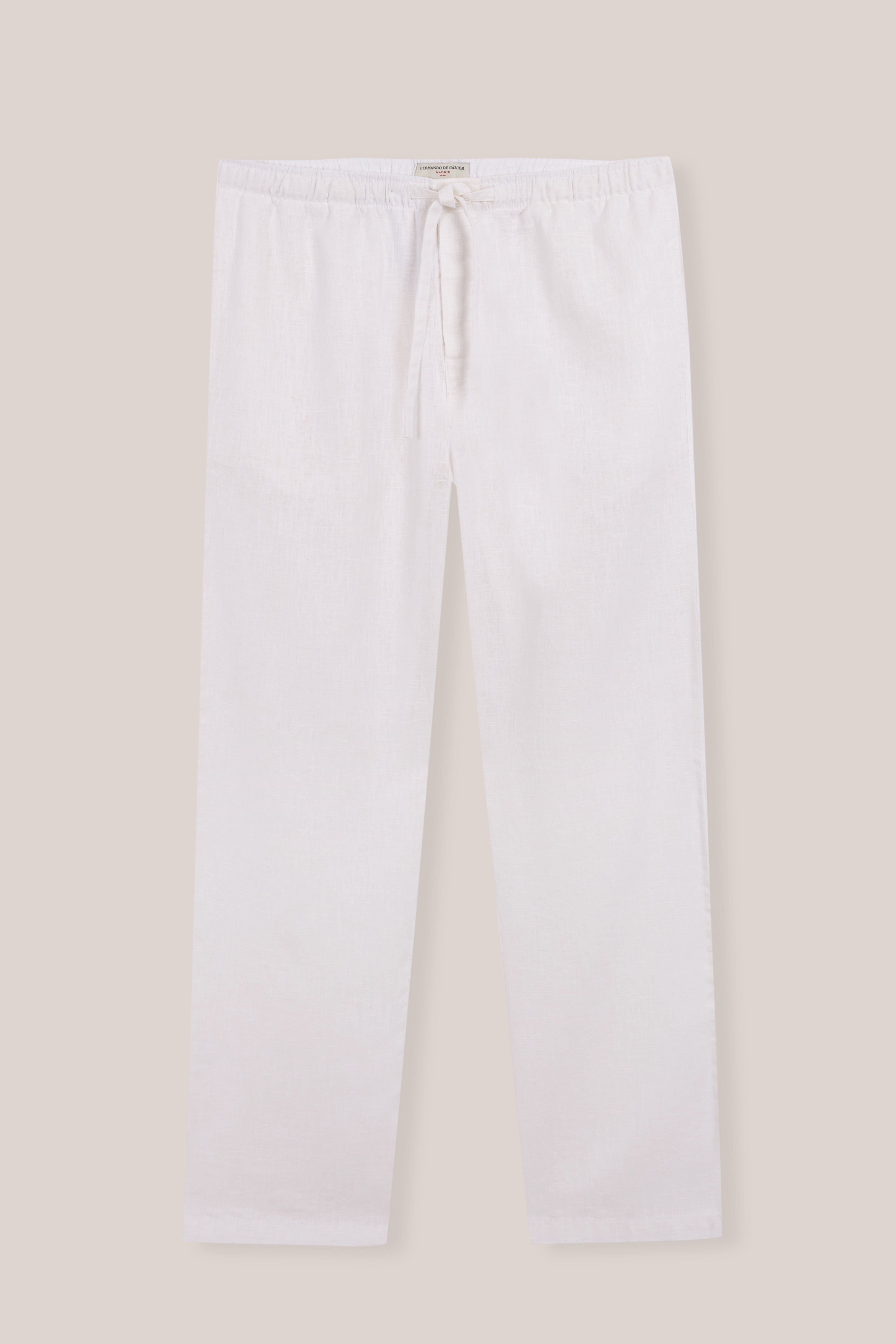 Pantalón Largo Lino - Blanco - Fernando de Cárcer