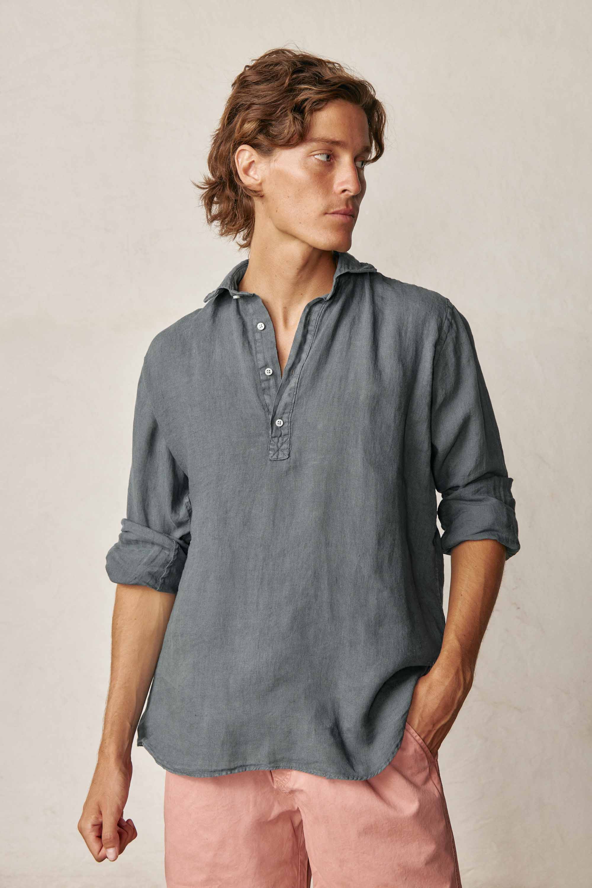 Polera de Lino - Gris - Fernando de Cárcer