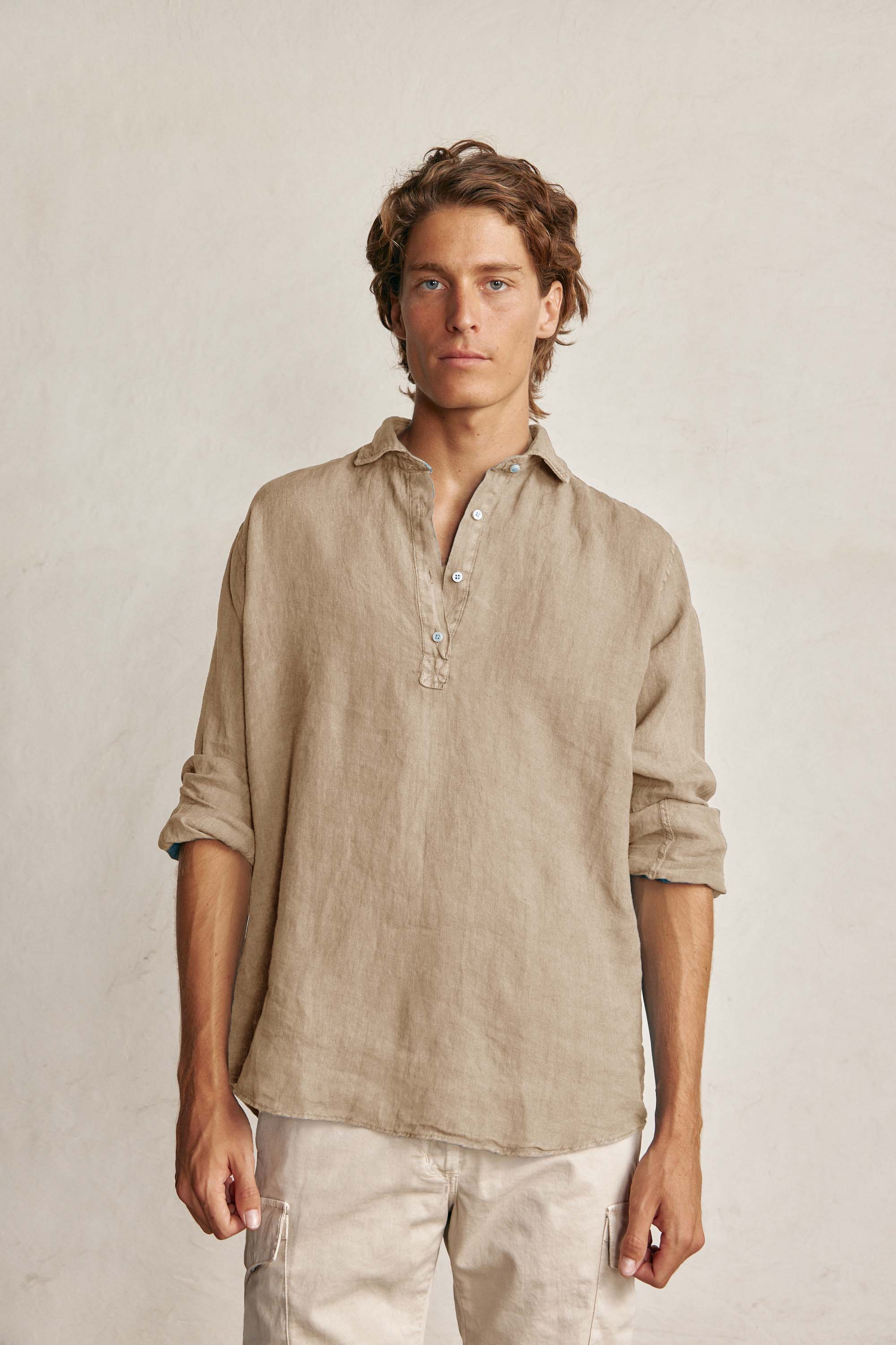 Polera de Lino - Camel - Fernando de Cárcer