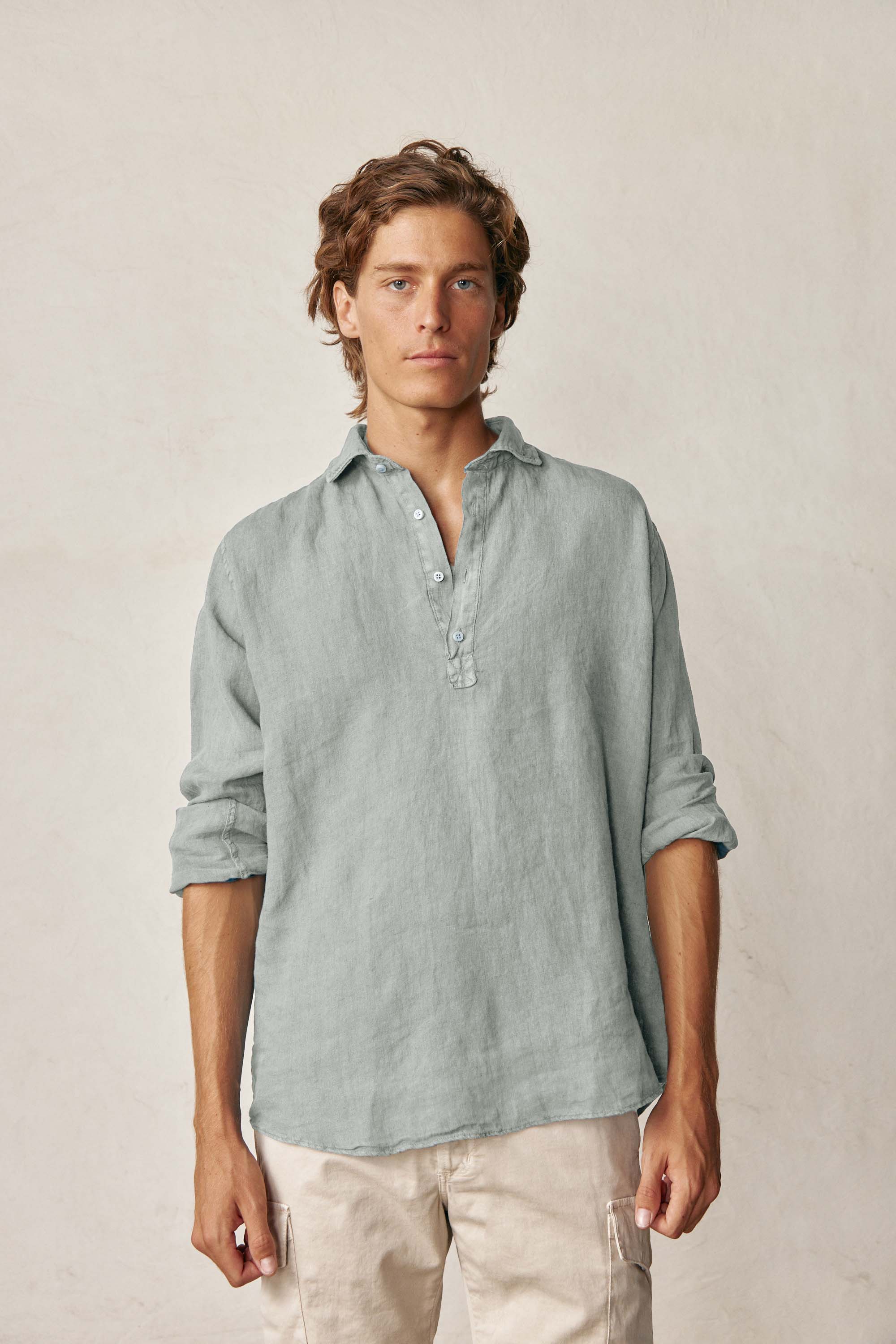 Polera de Lino - Verde Claro - Fernando de Cárcer