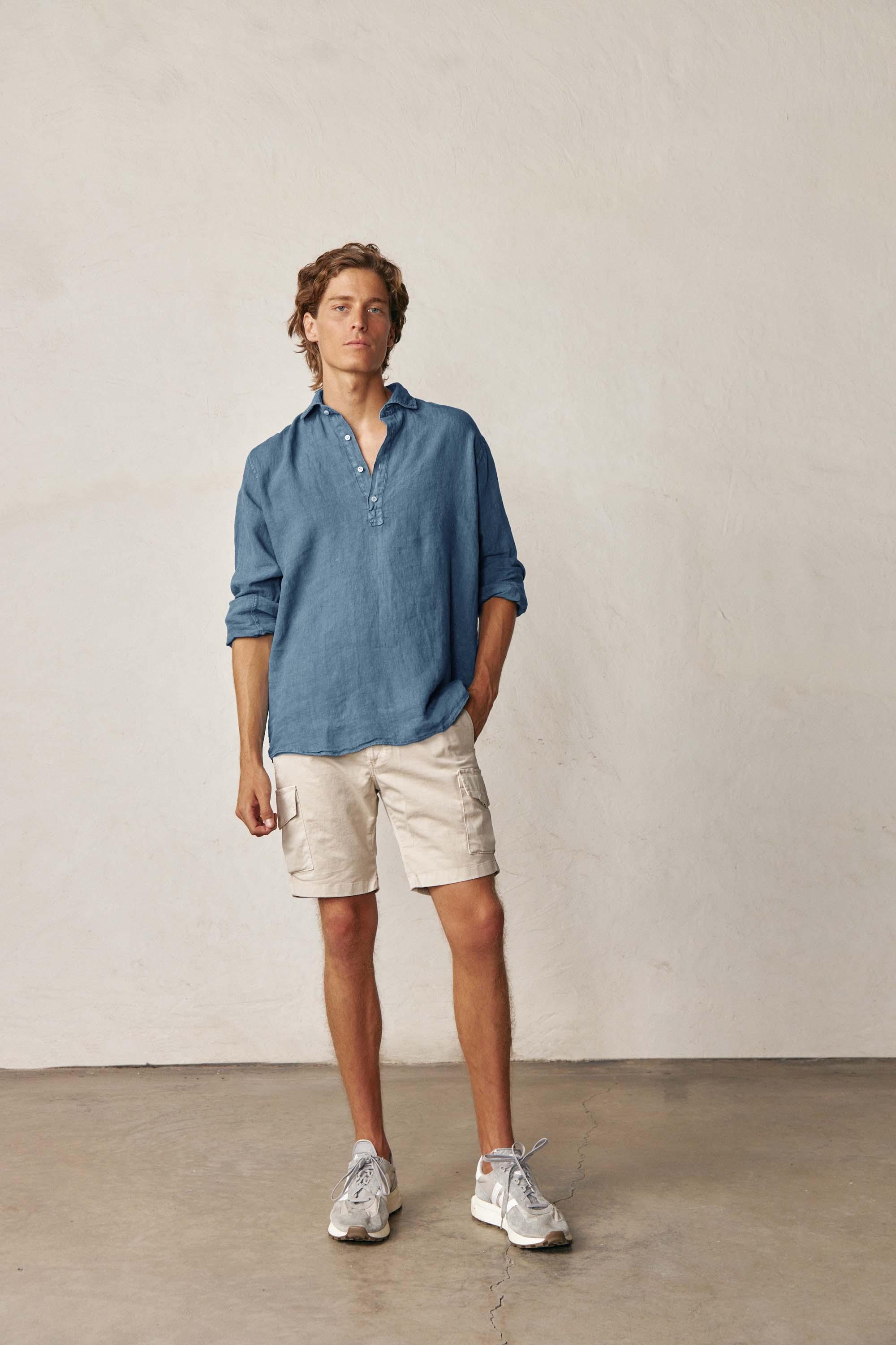 Polera de Lino - Azul Petróleo - Fernando de Cárcer