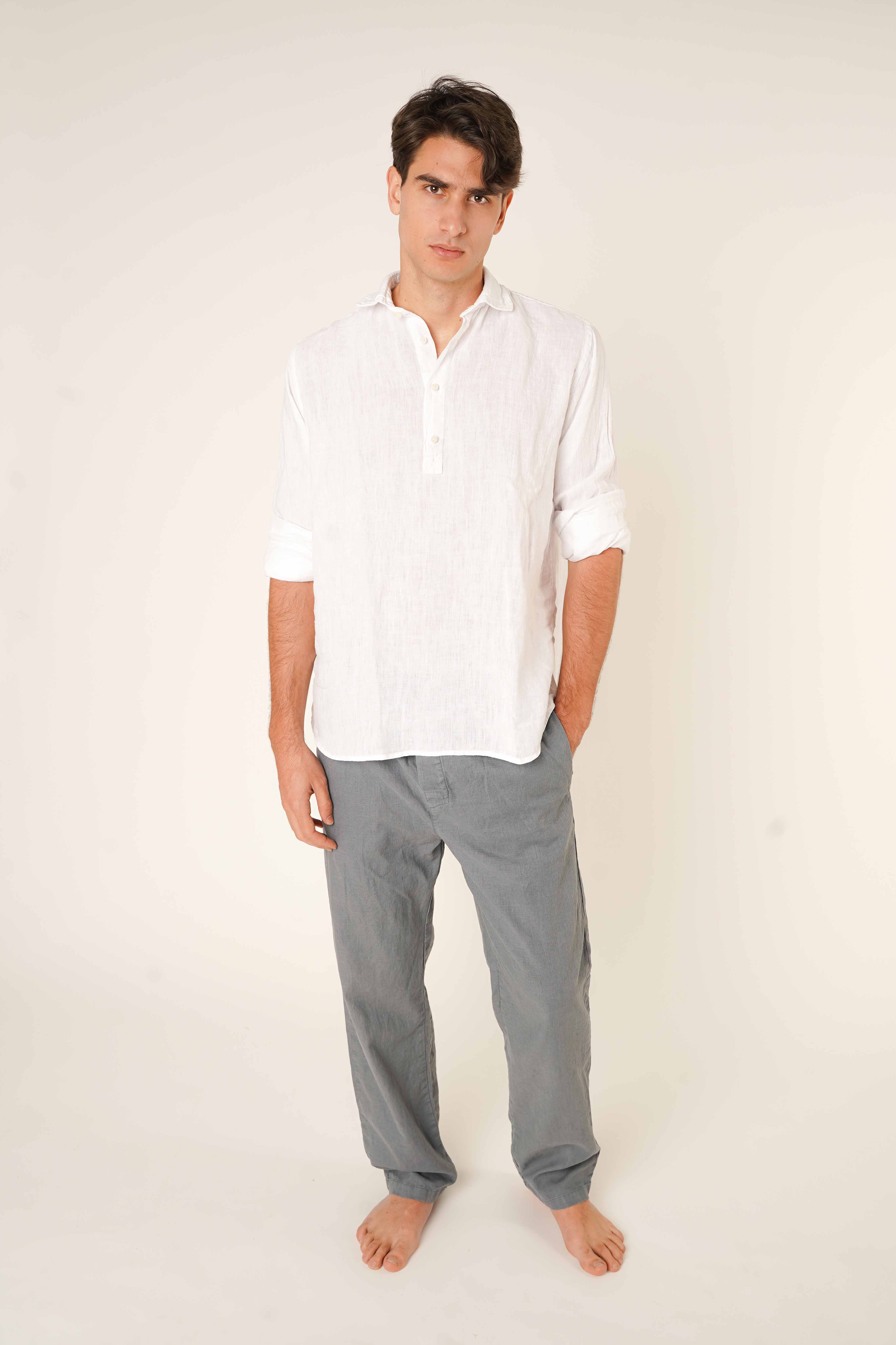 Polera de Lino - Blanco - Fernando de Cárcer