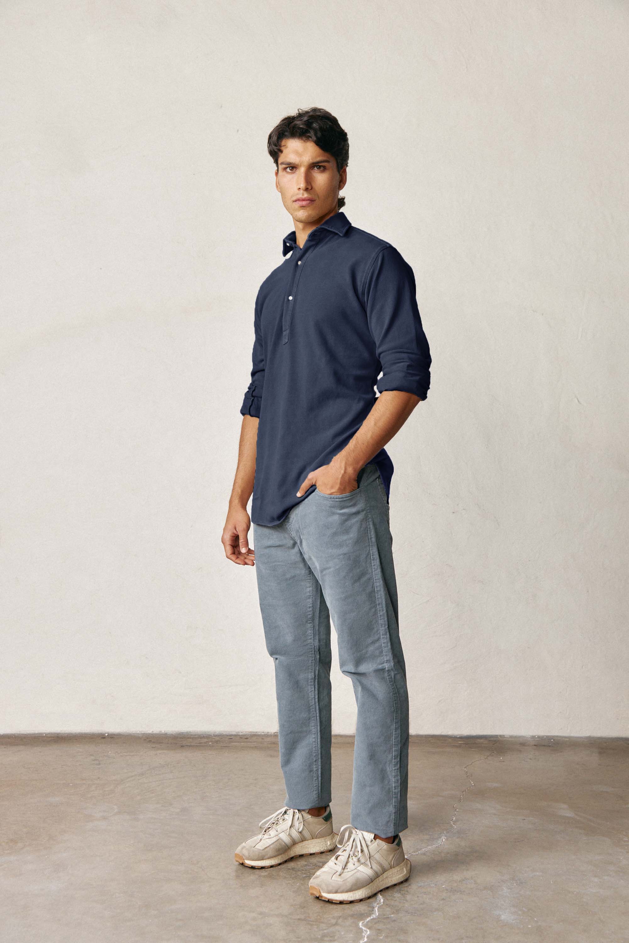 Polera de Piqué - Azul Marino - Fernando de Cárcer