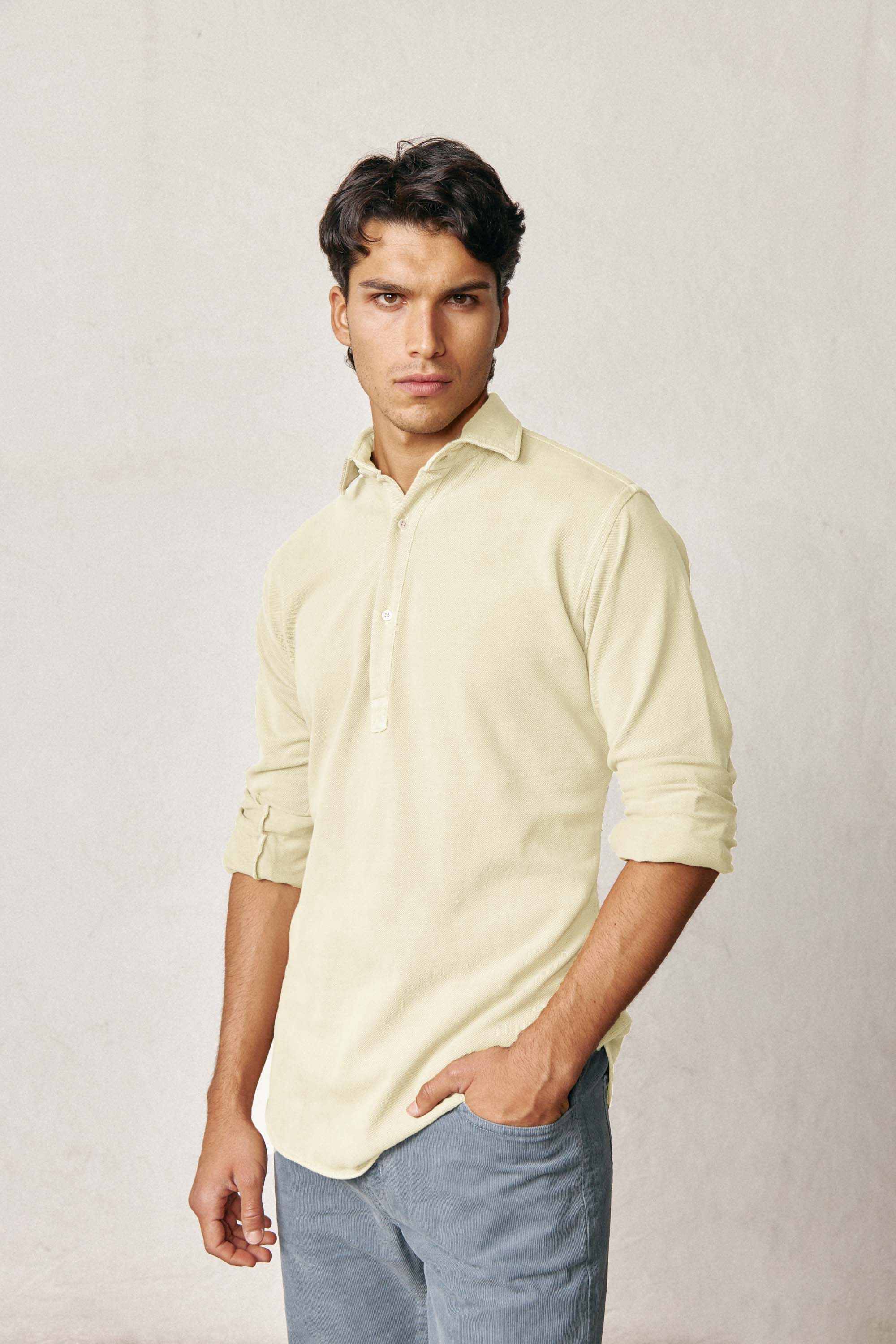 Polera de Piqué - Amarillo Claro - Fernando de Cárcer