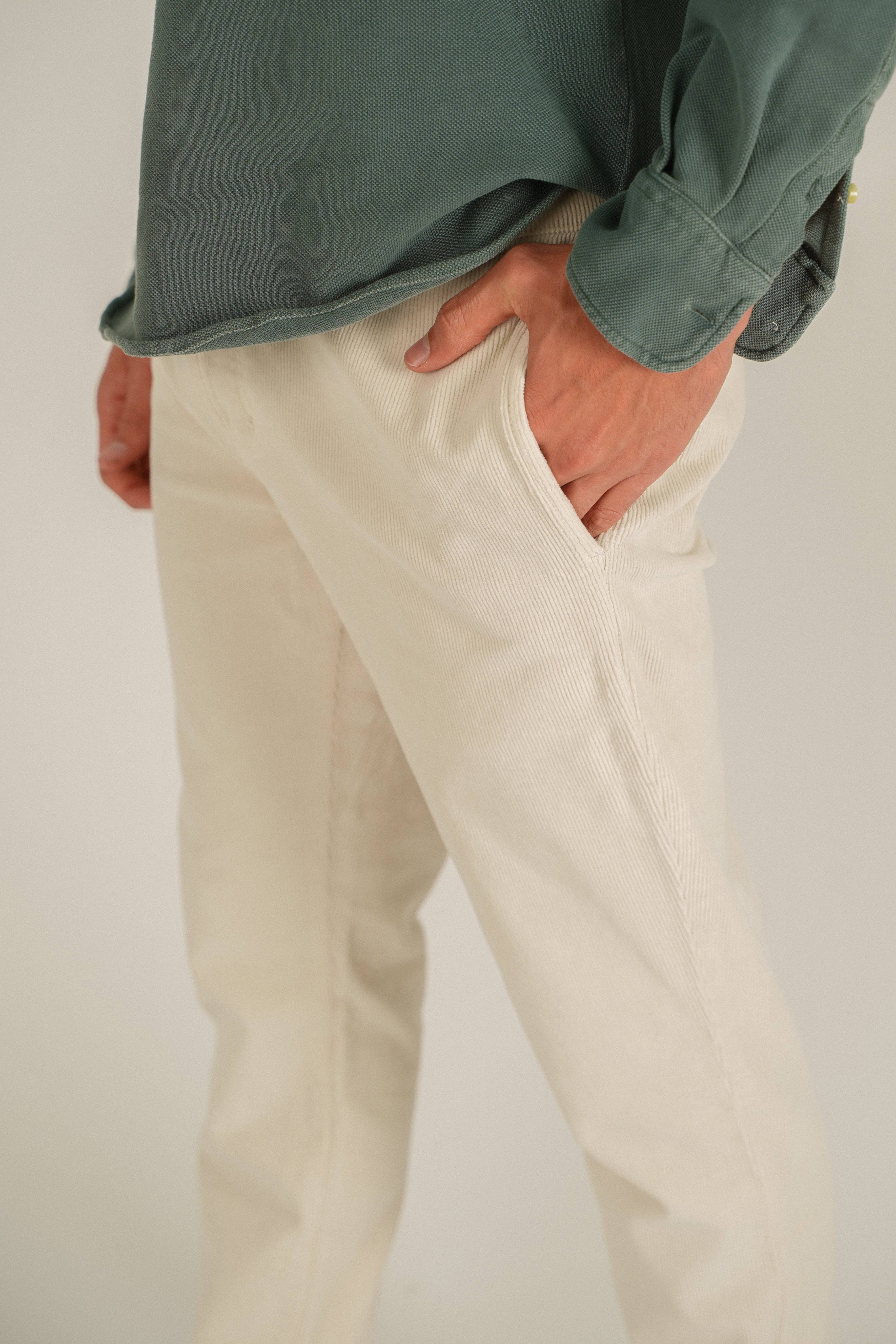 Pantalón Chino Micropana - Crema