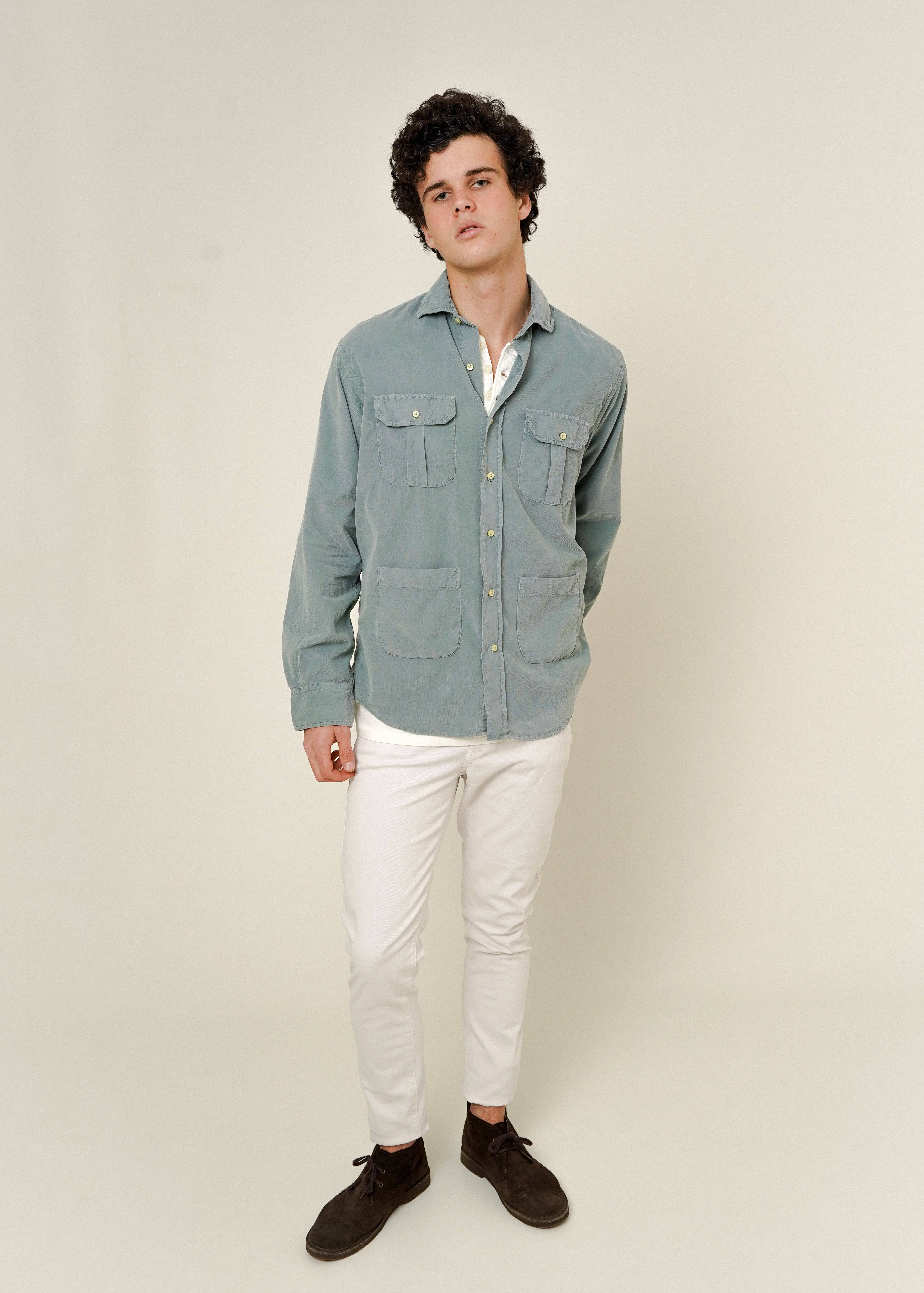 Camisa Micropana 4 Bolsillos - Verde