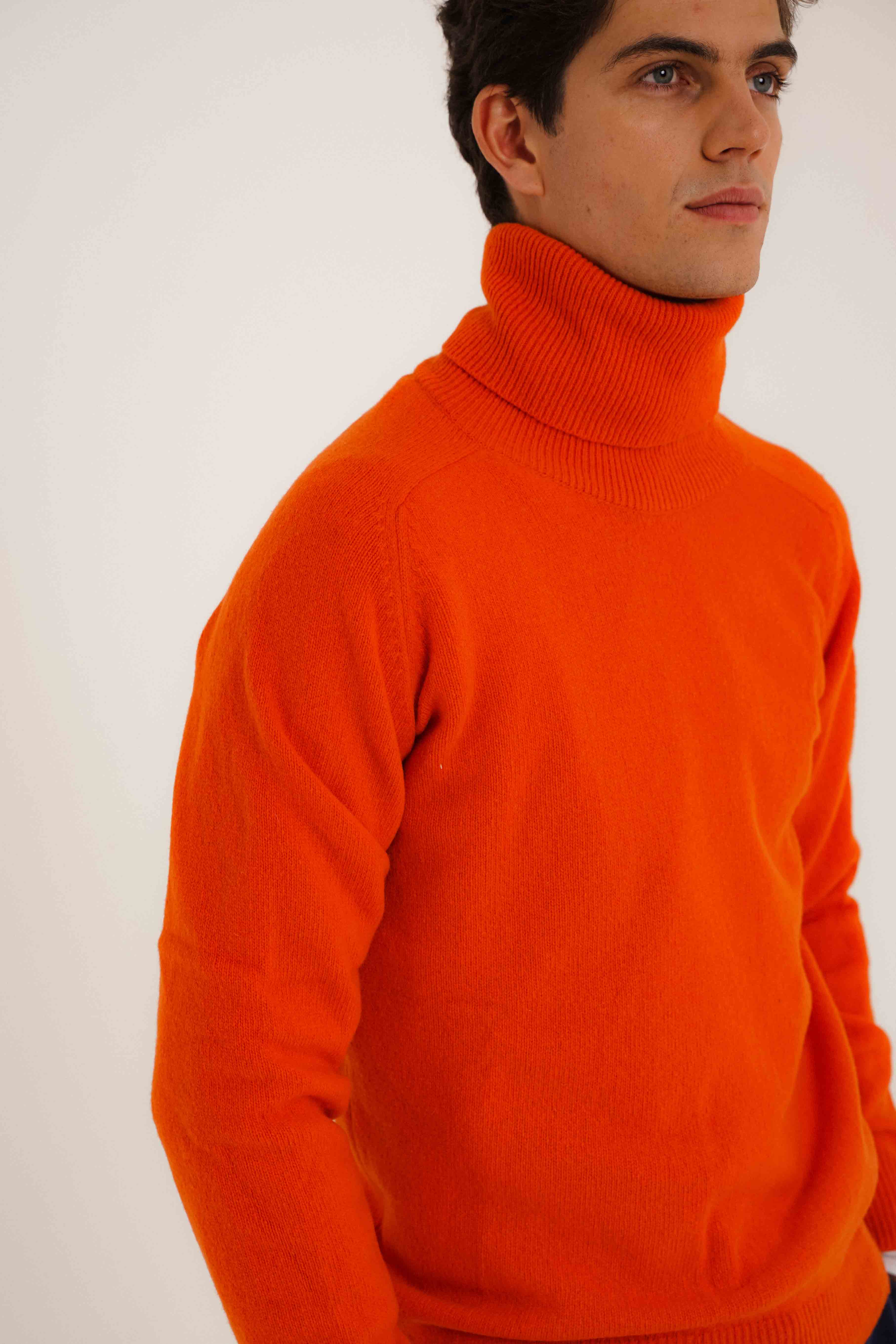 Jersey Cuello Vuelto Lambswool - Mandarina - Fernando de Cárcer