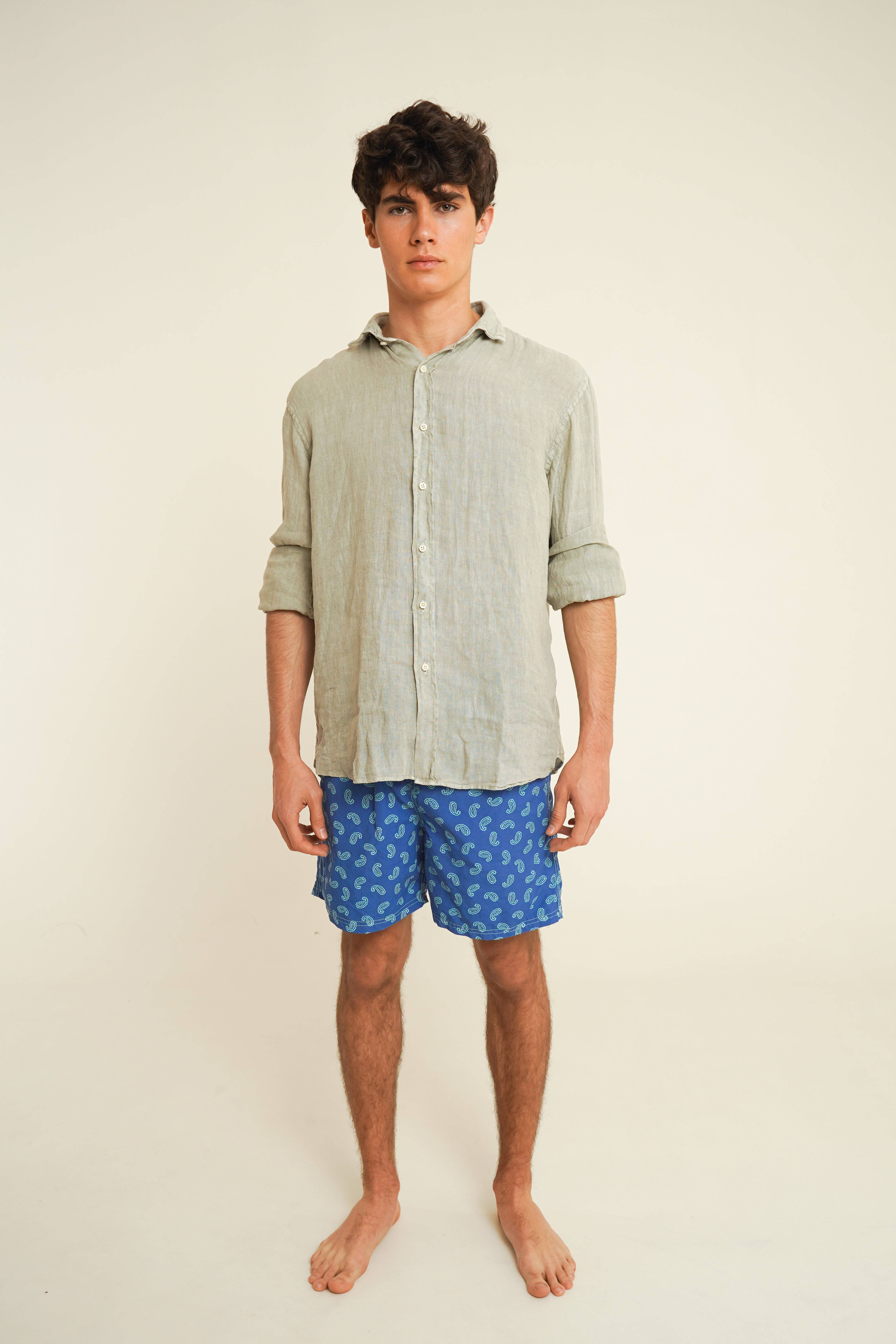 <tc>Shirt</tc> of <tc>Linen</tc> - Stone