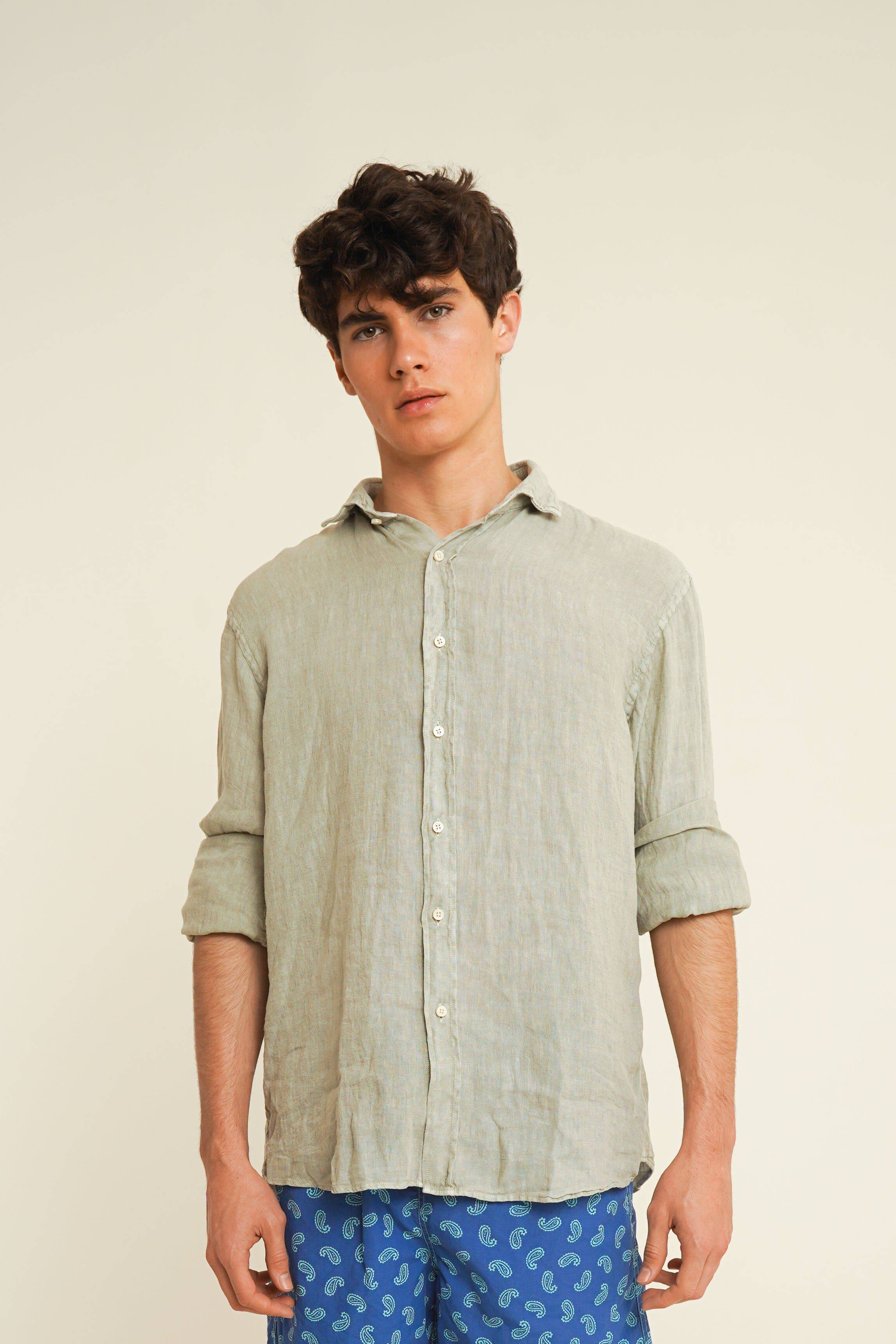 <tc>Shirt</tc> of <tc>Linen</tc> - Stone