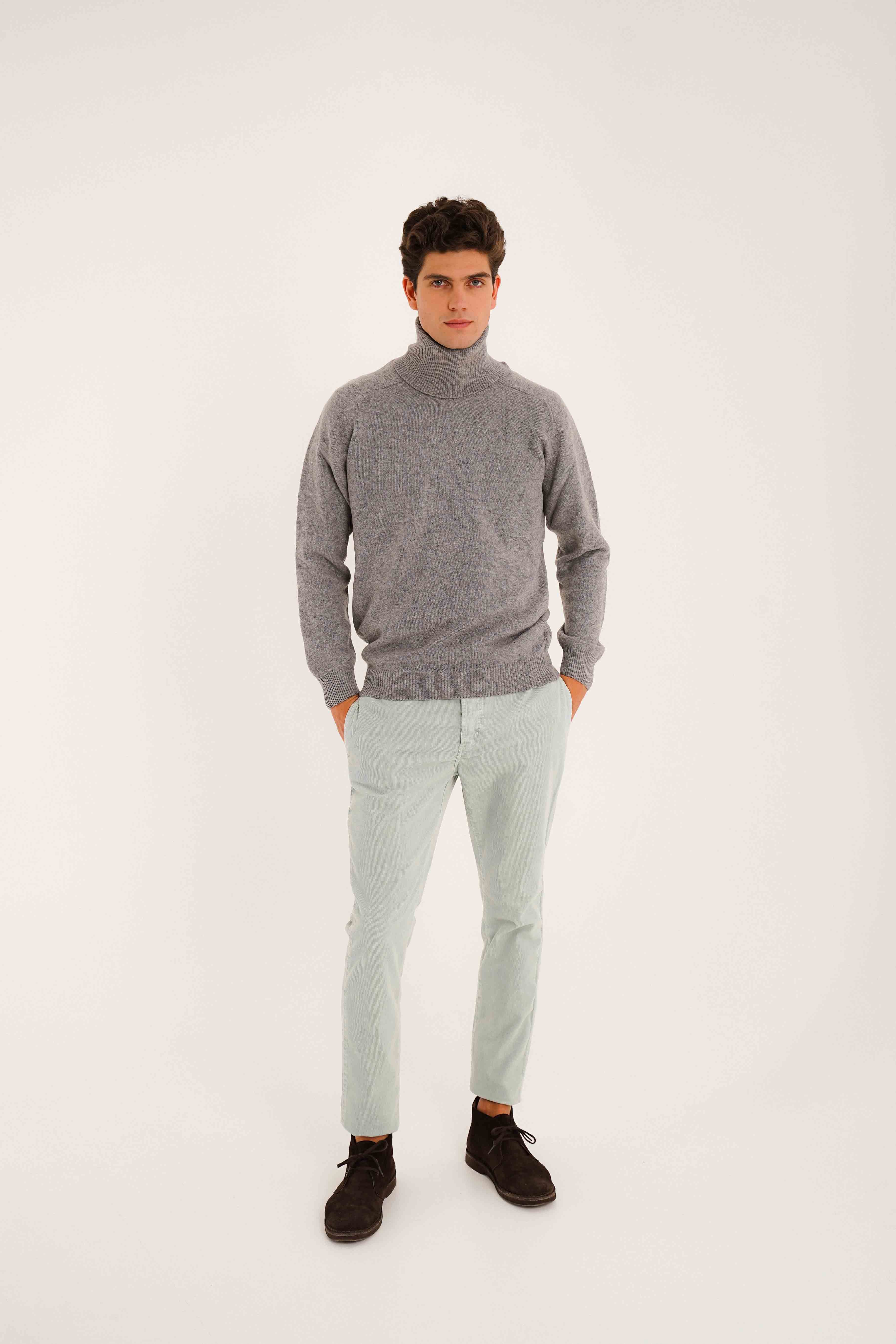 Jersey Cuello Vuelto Lambswool - Gris - Fernando de Cárcer