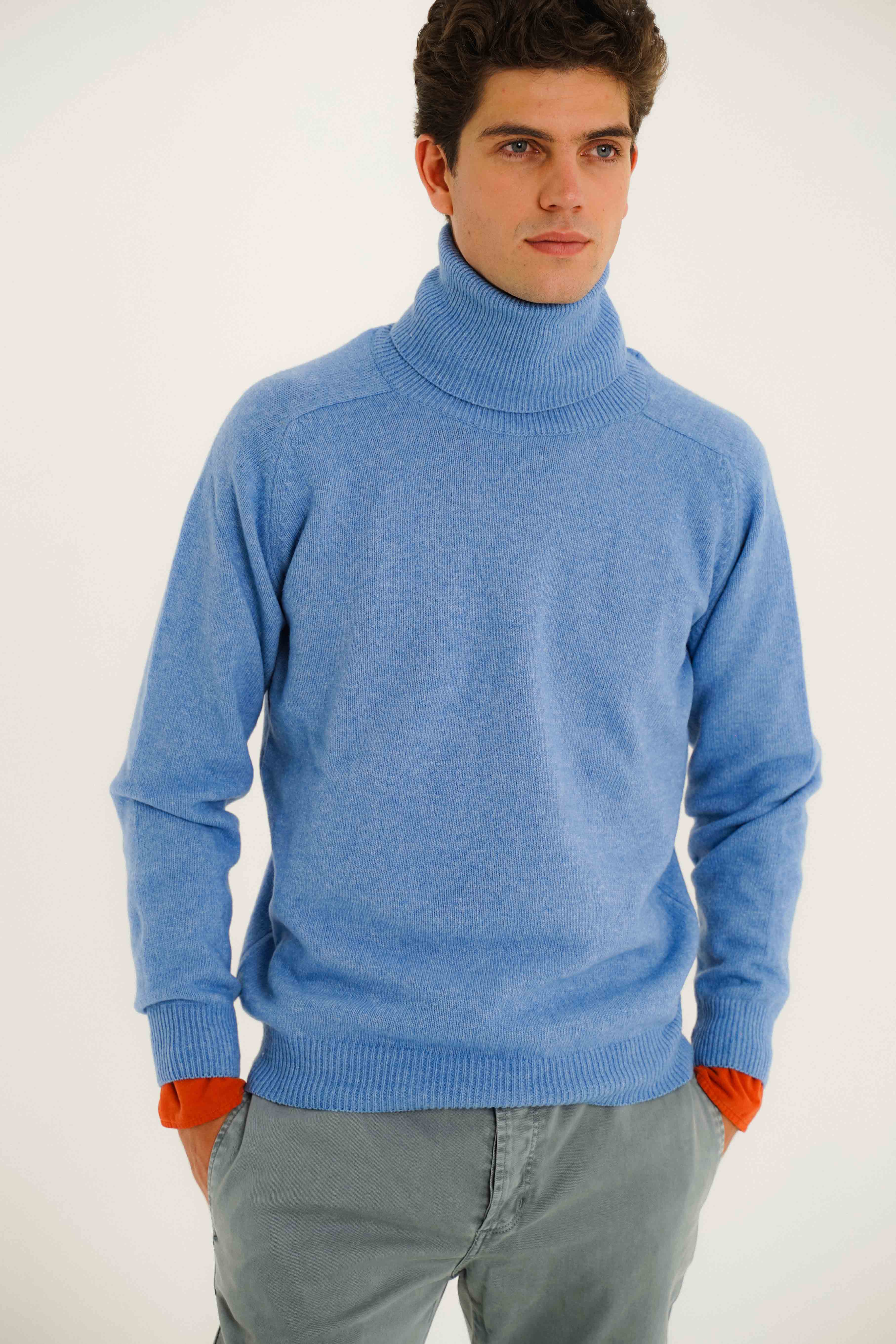 Jersey Cuello Vuelto Lambswool - Azul - Fernando de Cárcer