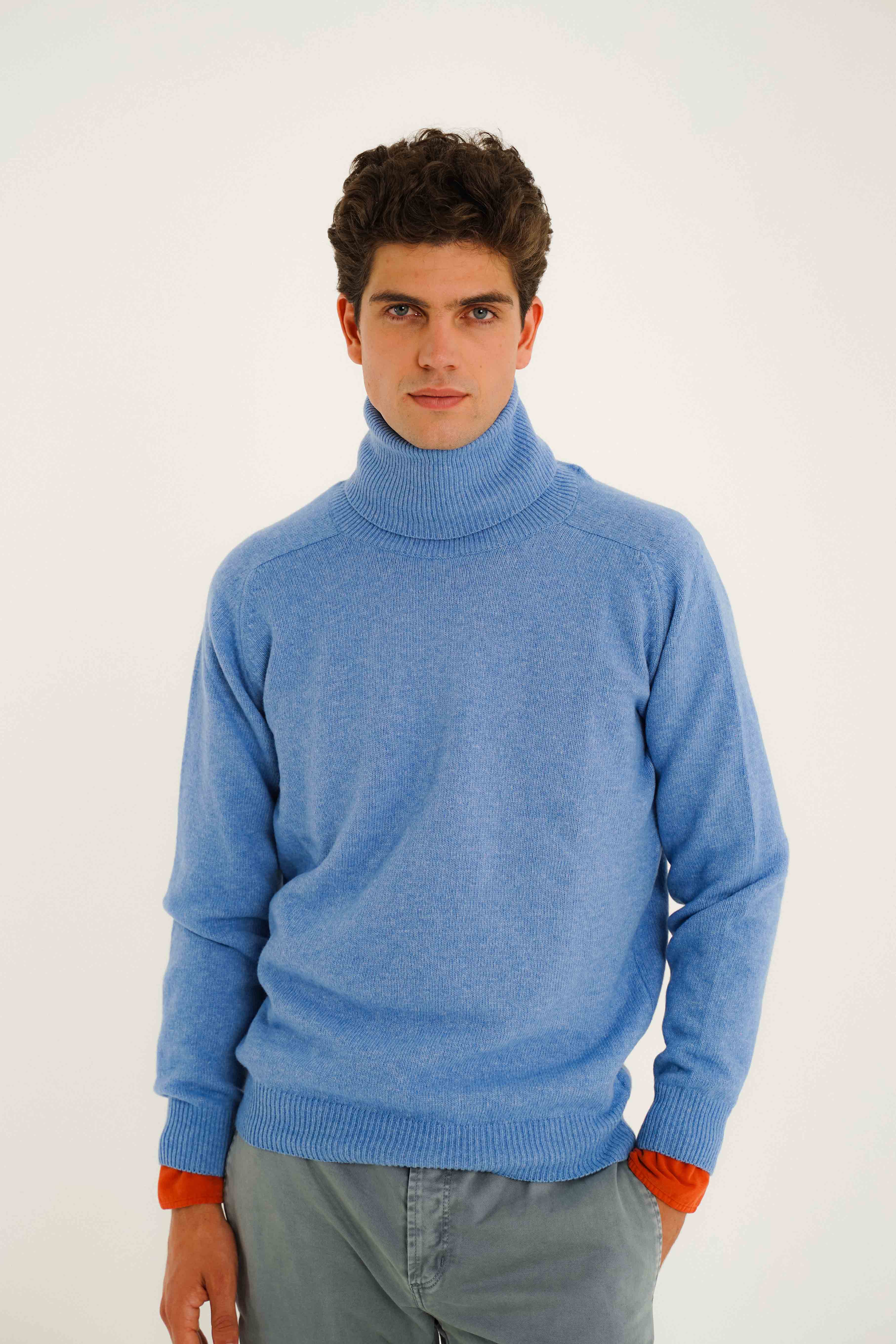 Jersey Cuello Vuelto Lambswool - Azul - Fernando de Cárcer