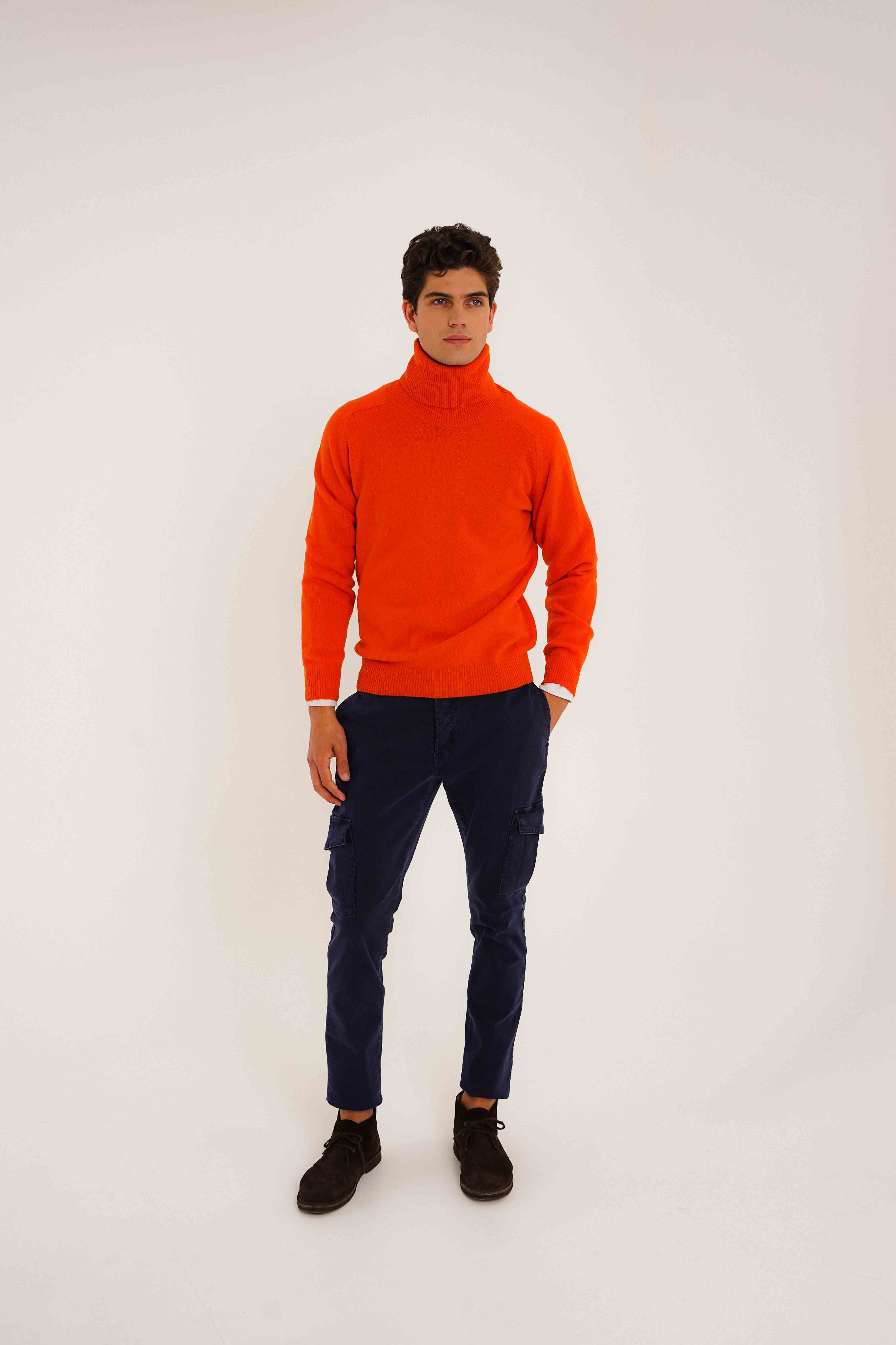 Jersey Cuello Vuelto Lambswool - Mandarina - Fernando de Cárcer
