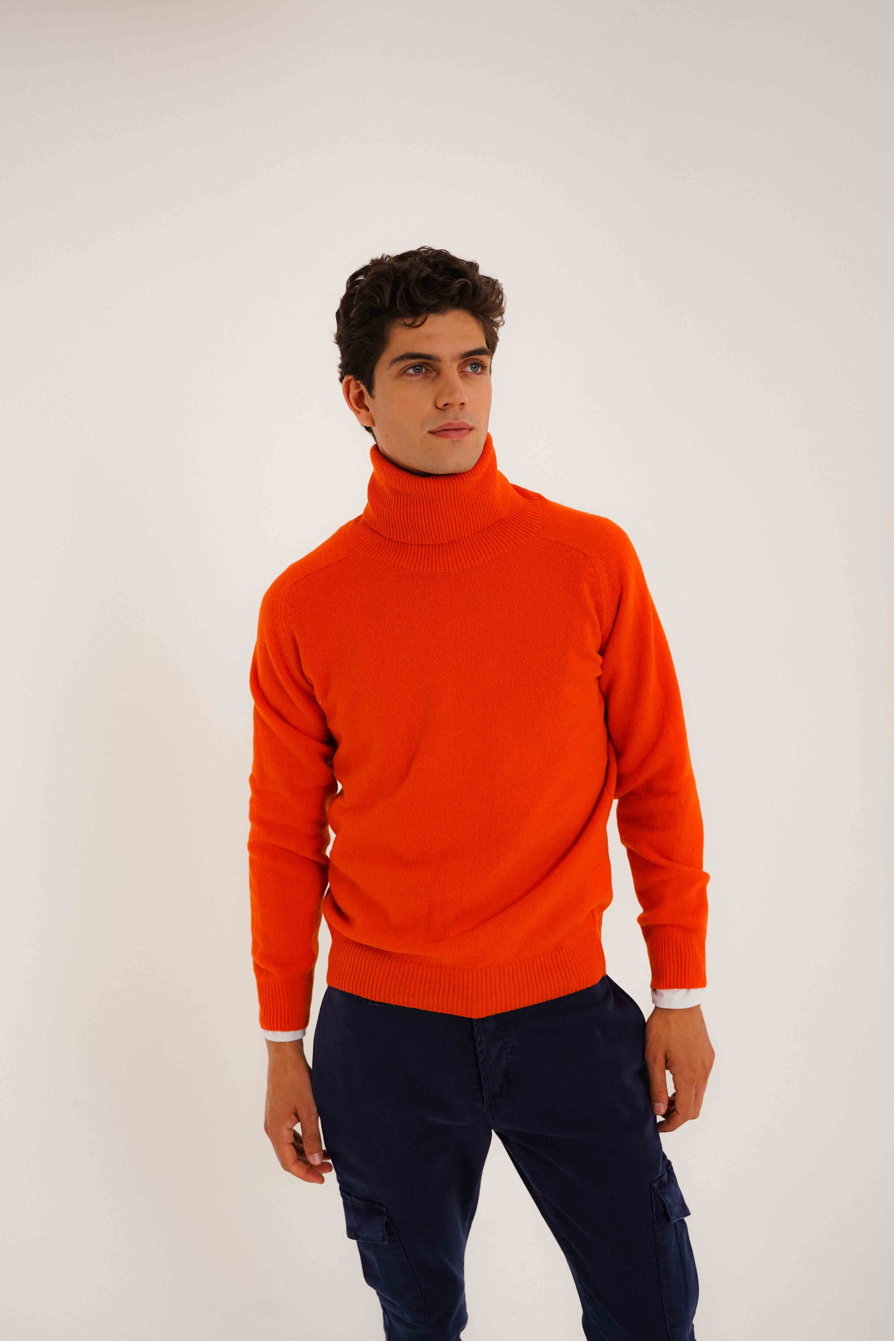 Jersey Cuello Vuelto Lambswool - Mandarina - Fernando de Cárcer