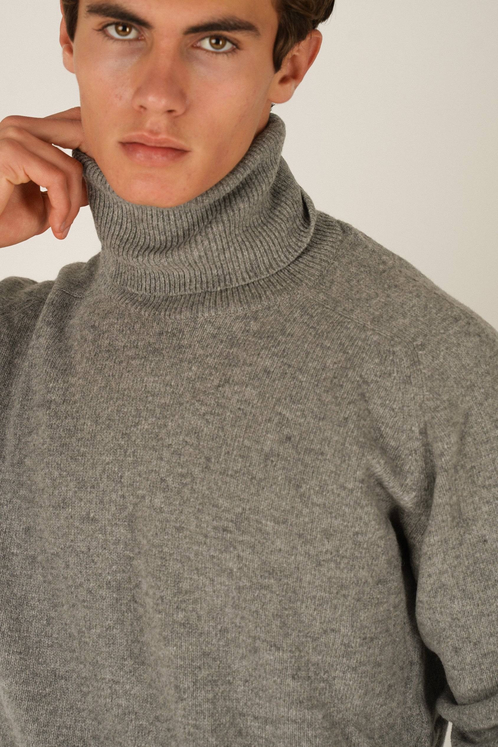 Jersey Cuello Vuelto Lambswool - Gris - Fernando de Cárcer