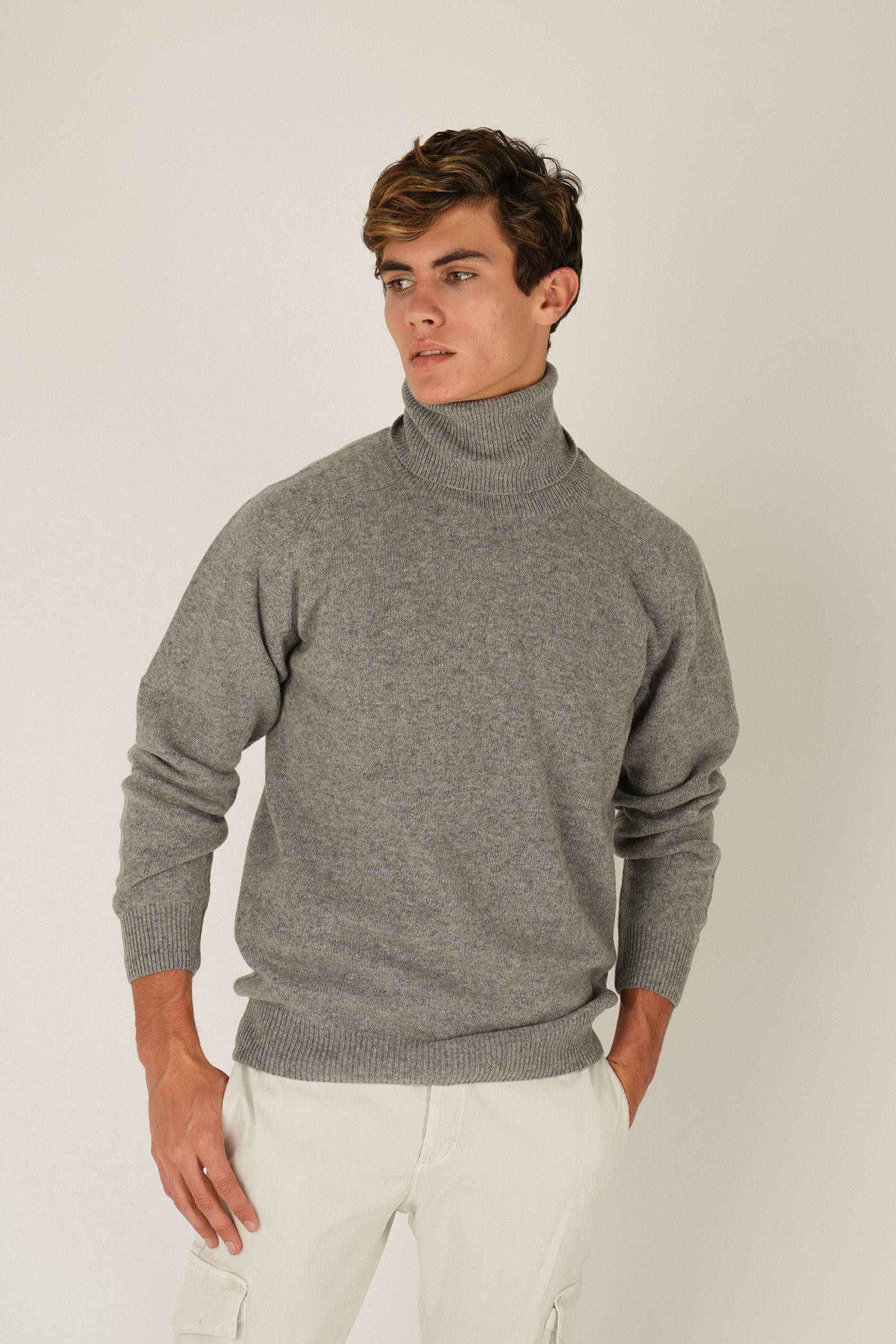 Jersey Cuello Vuelto Lambswool - Gris - Fernando de Cárcer