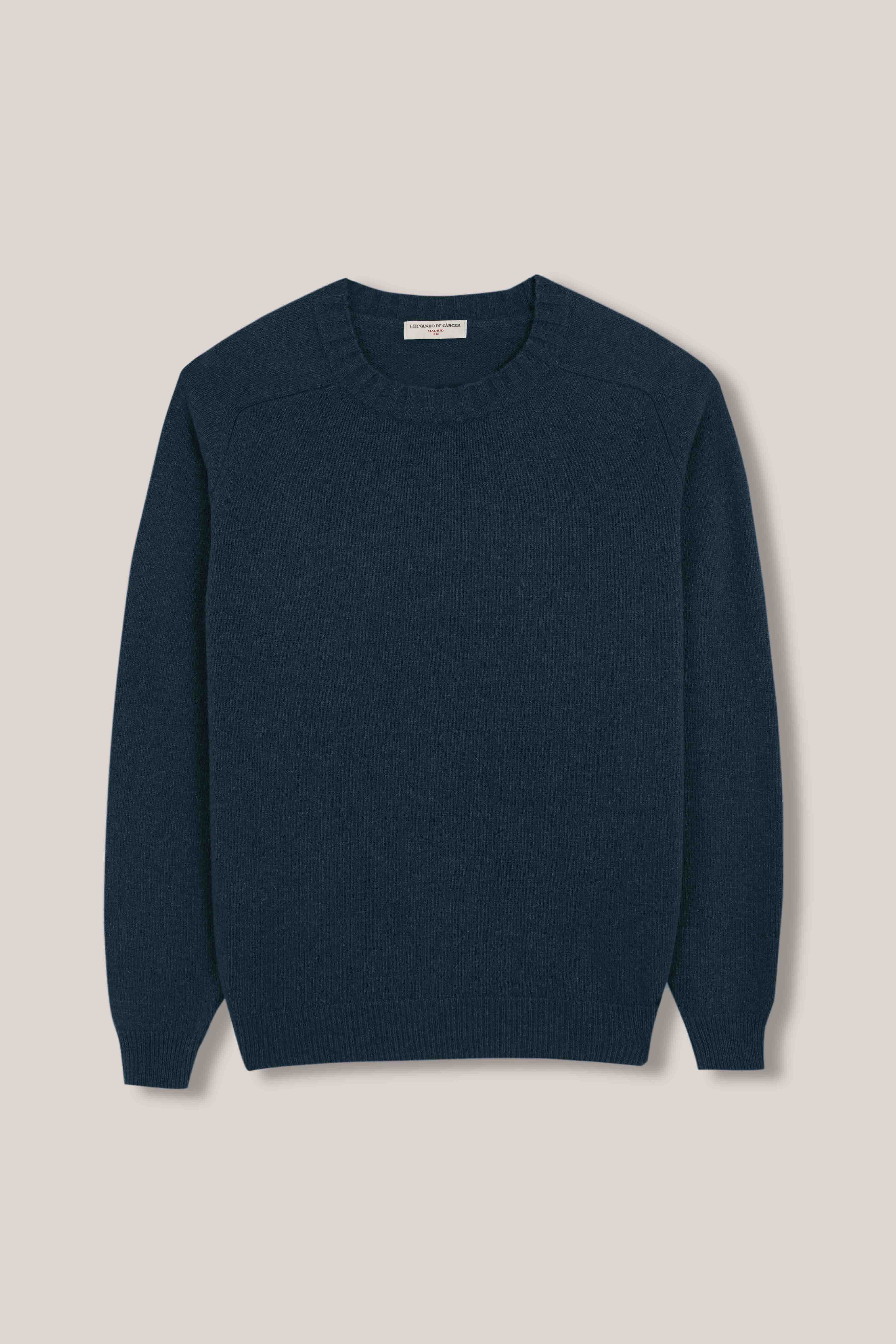 Jersey Cuello Redondo Lambswool - Azul Petróleo