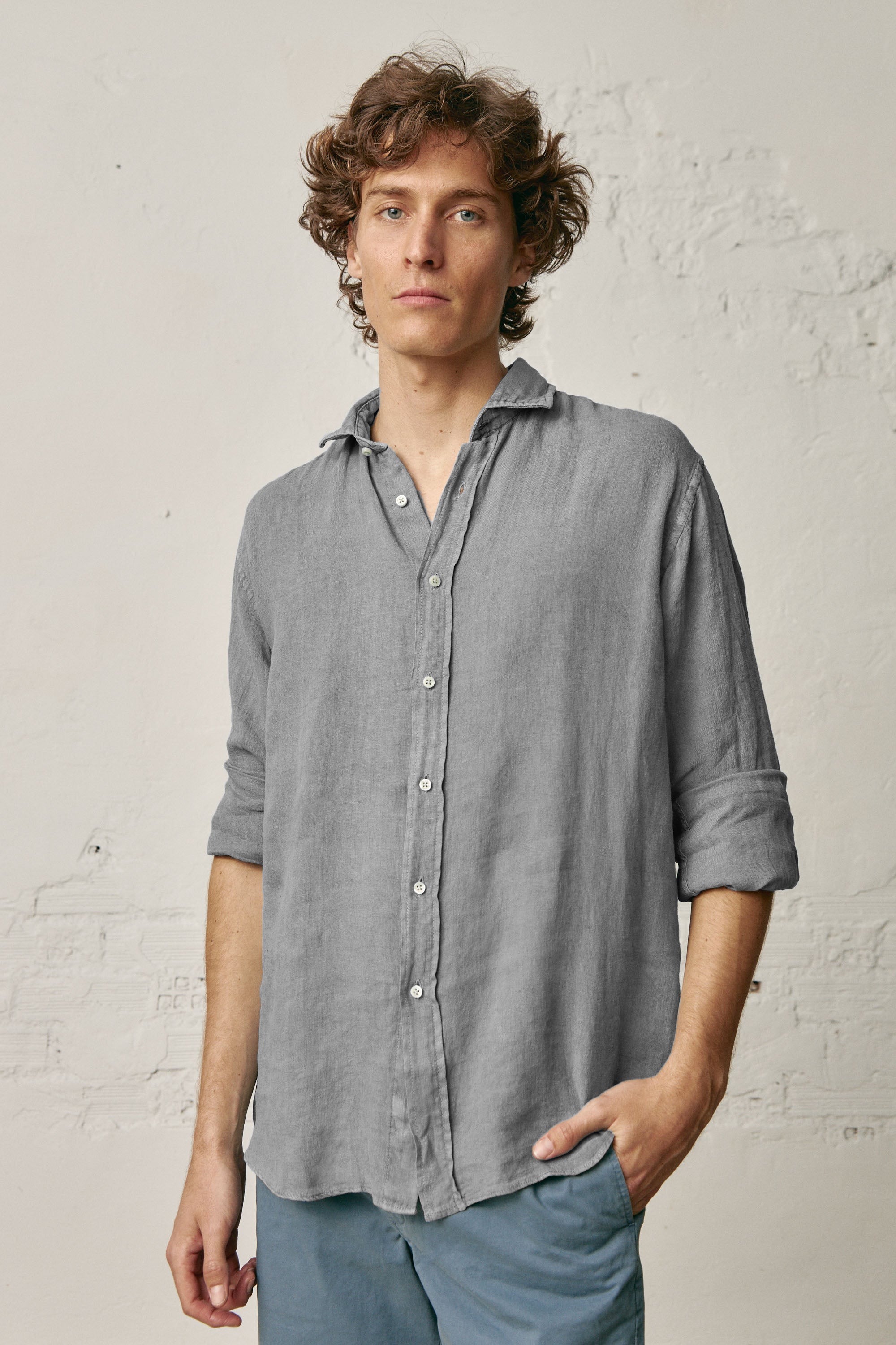 Camisa de Lino - Gris - Fernando de Cárcer