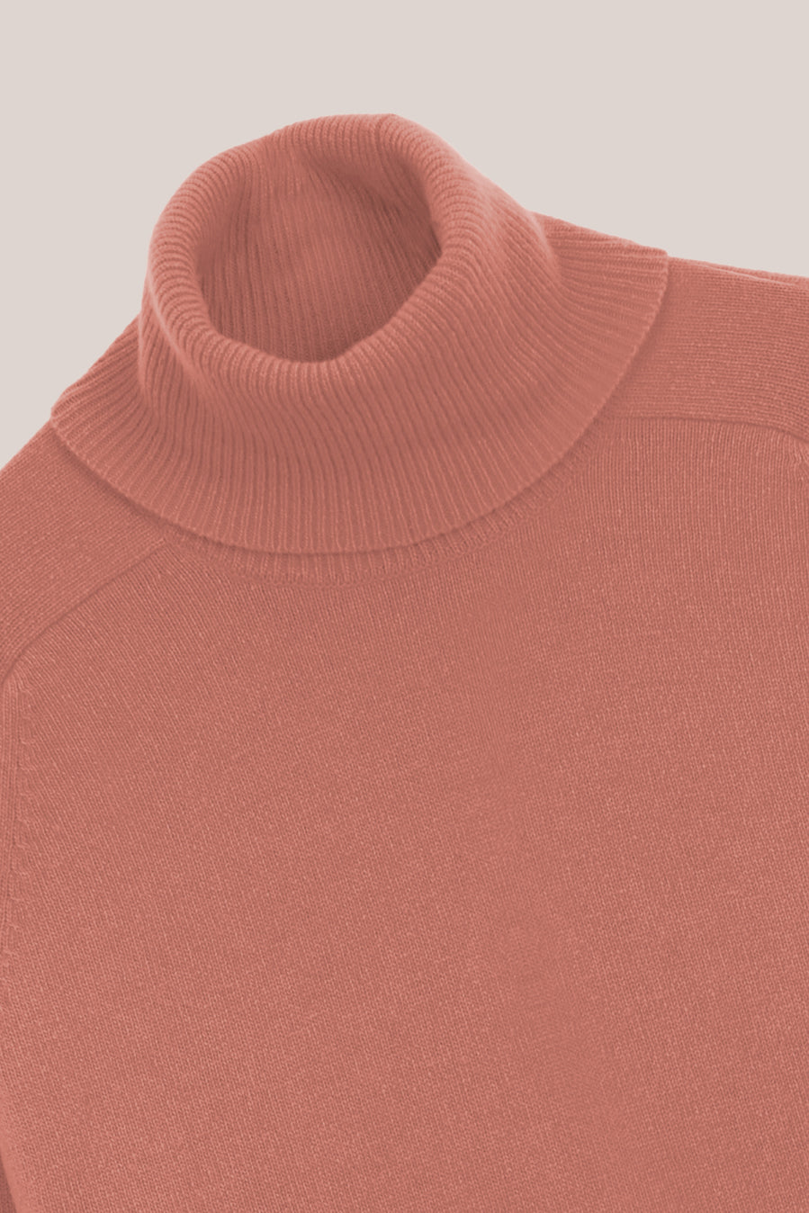 Jersey Cuello Vuelto Lambswool - Salmón