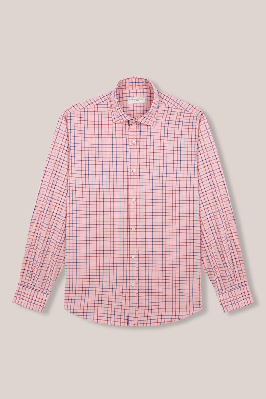 Camisa de Algodón - Viyela Cuadros Fondo Rosa - Fernando de Cárcer