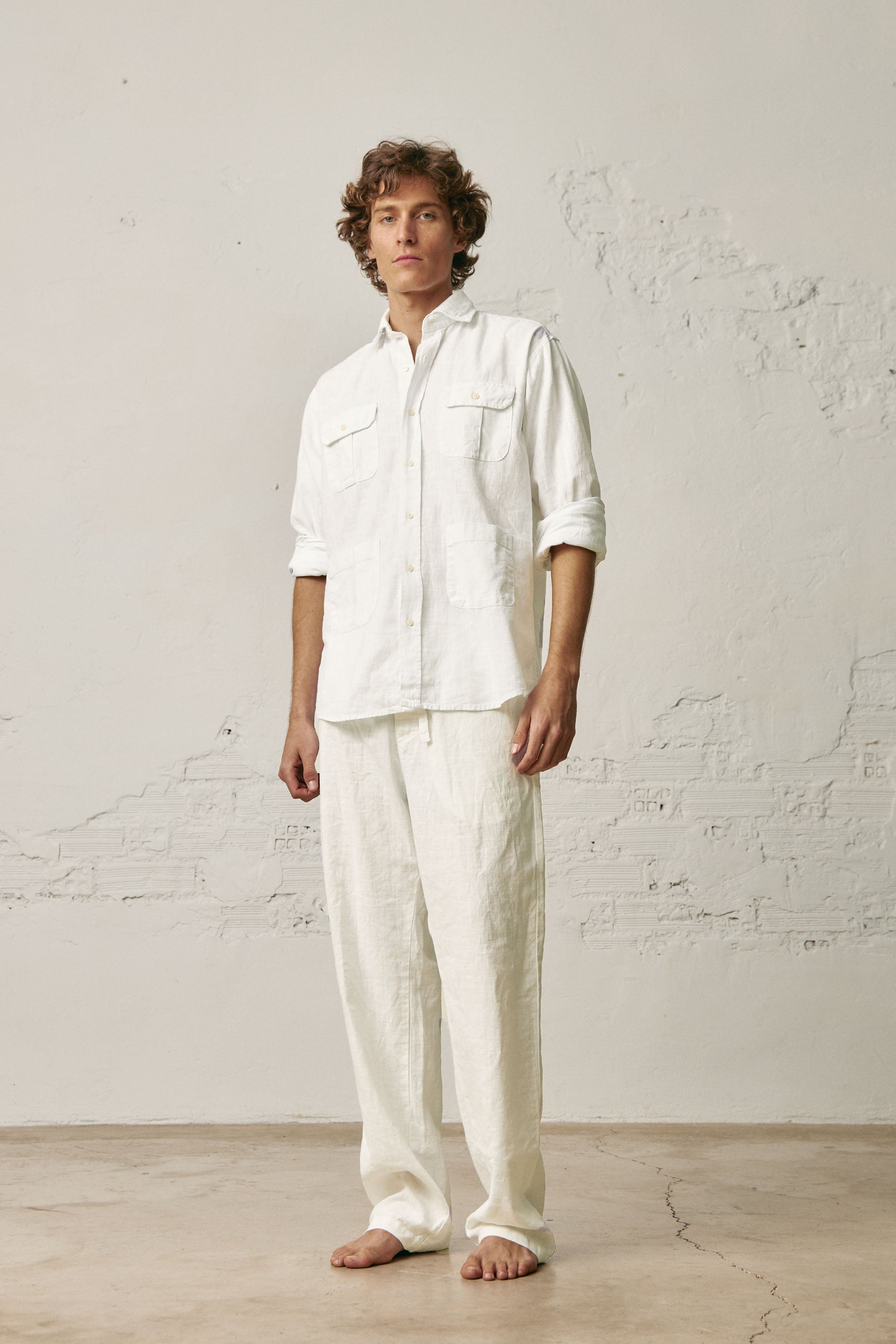 Pantalón Largo Lino - Hielo - Fernando de Cárcer