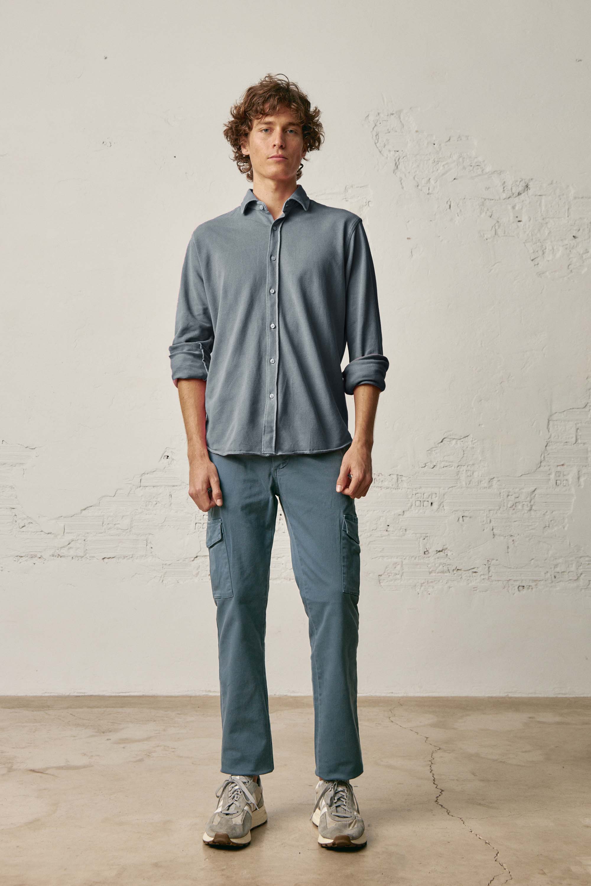 Camisa de Piqué - Gris