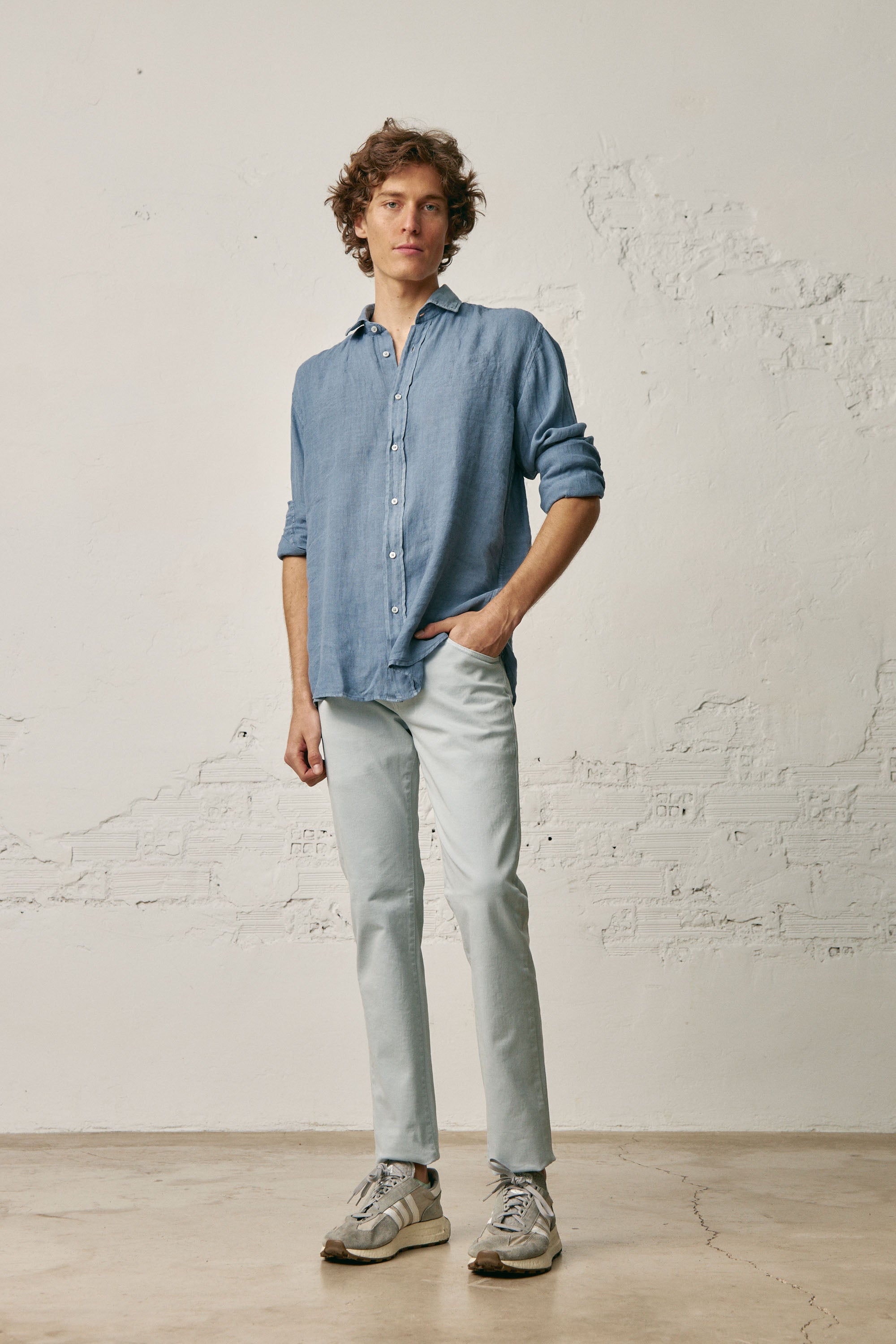 Camisa de Lino - Azul Petróleo - Fernando de Cárcer