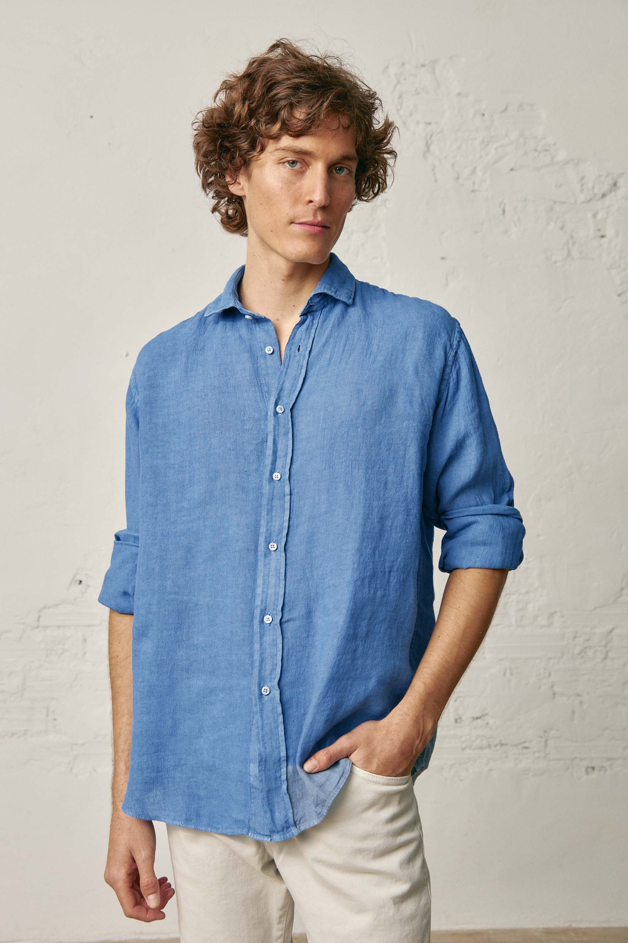 Camisa de Lino - Azul - Fernando de Cárcer