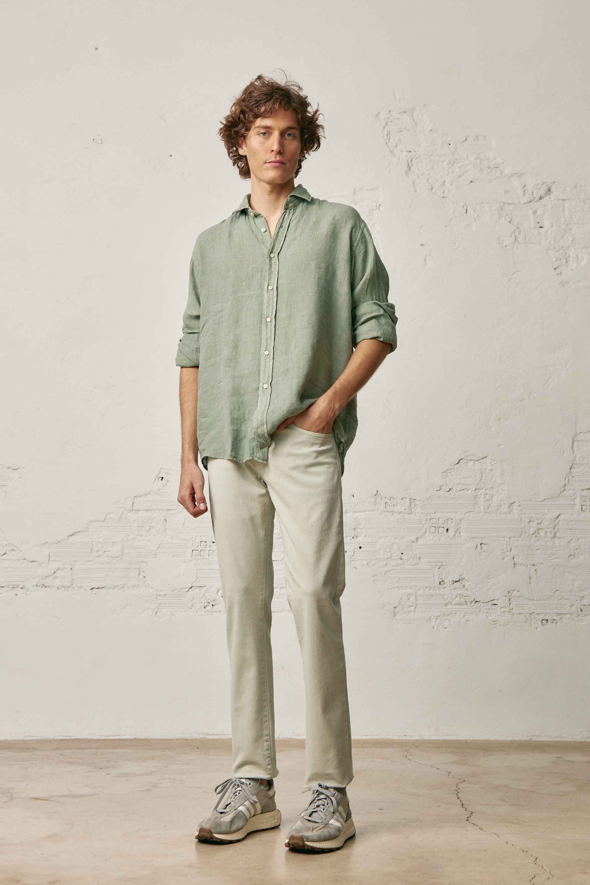 <tc>Shirt</tc> of <tc>Linen</tc> - White