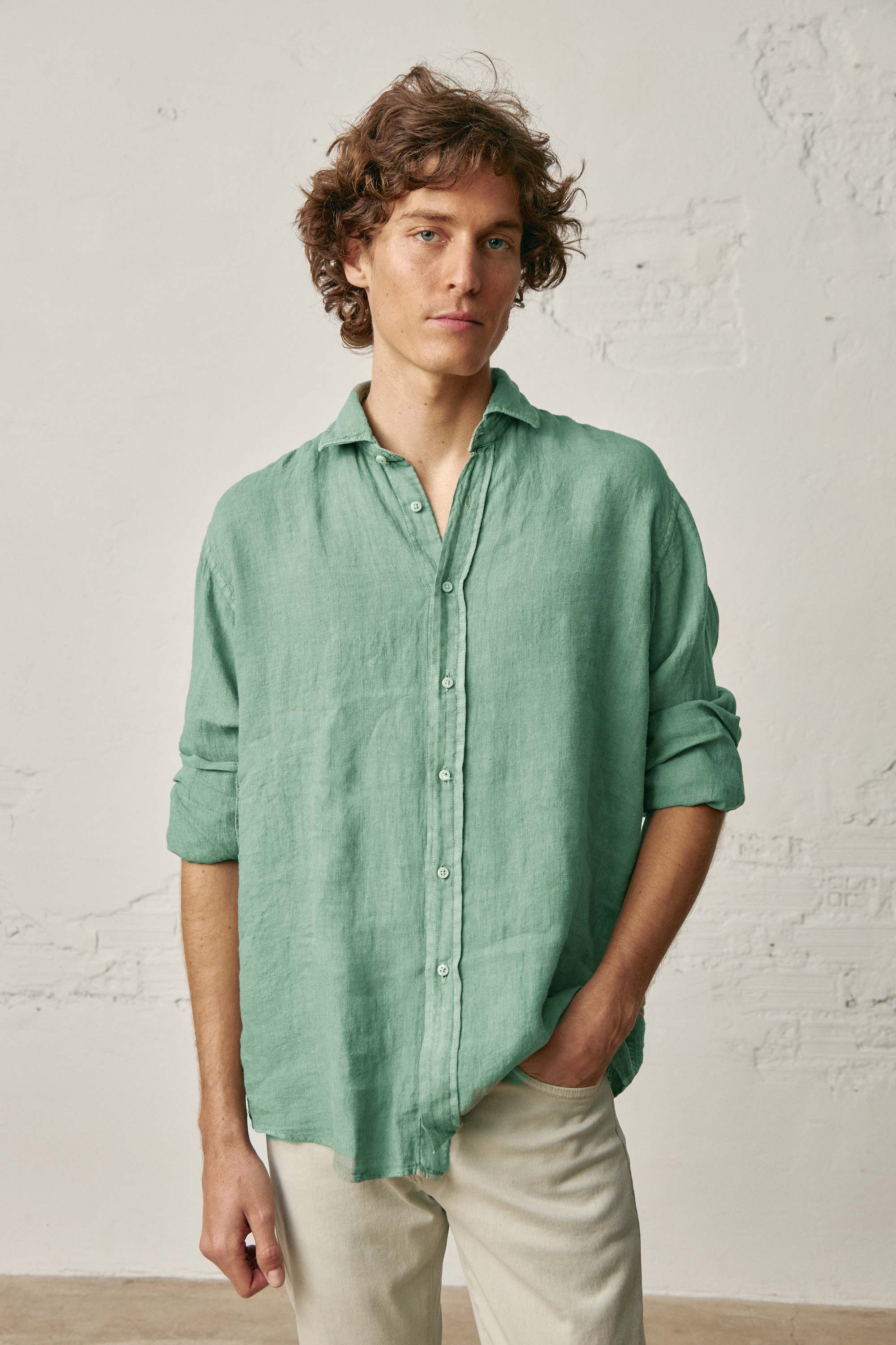 Camisa de Lino - Verde - Fernando de Cárcer