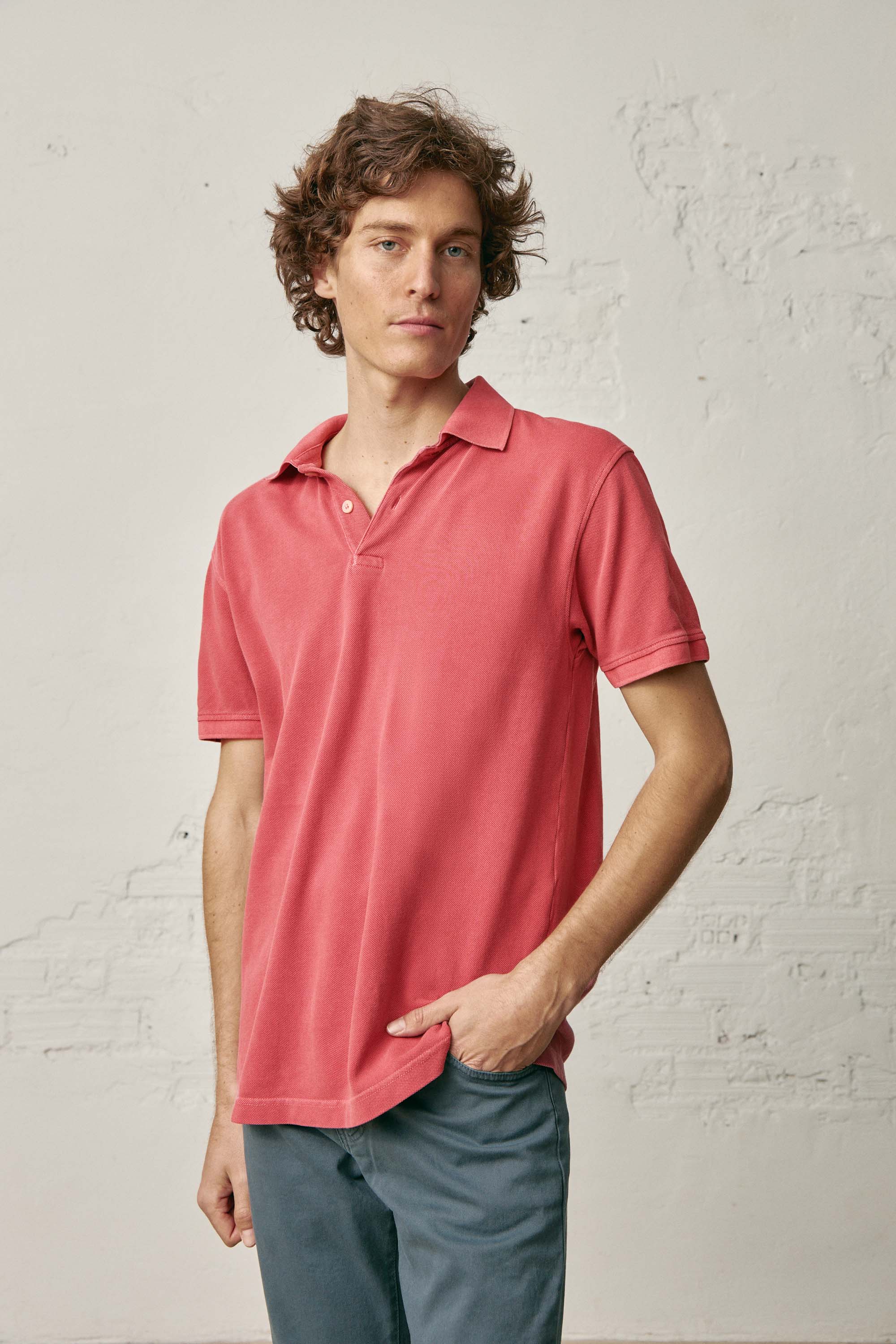 Polo Manga Corta - Coral - Fernando de Cárcer