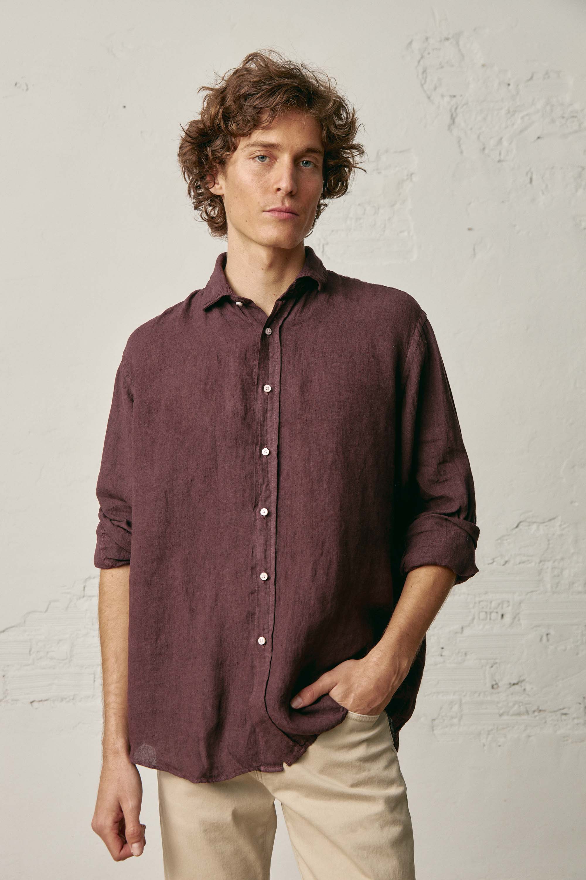 <tc>Shirt</tc> of <tc>Linen</tc> - White