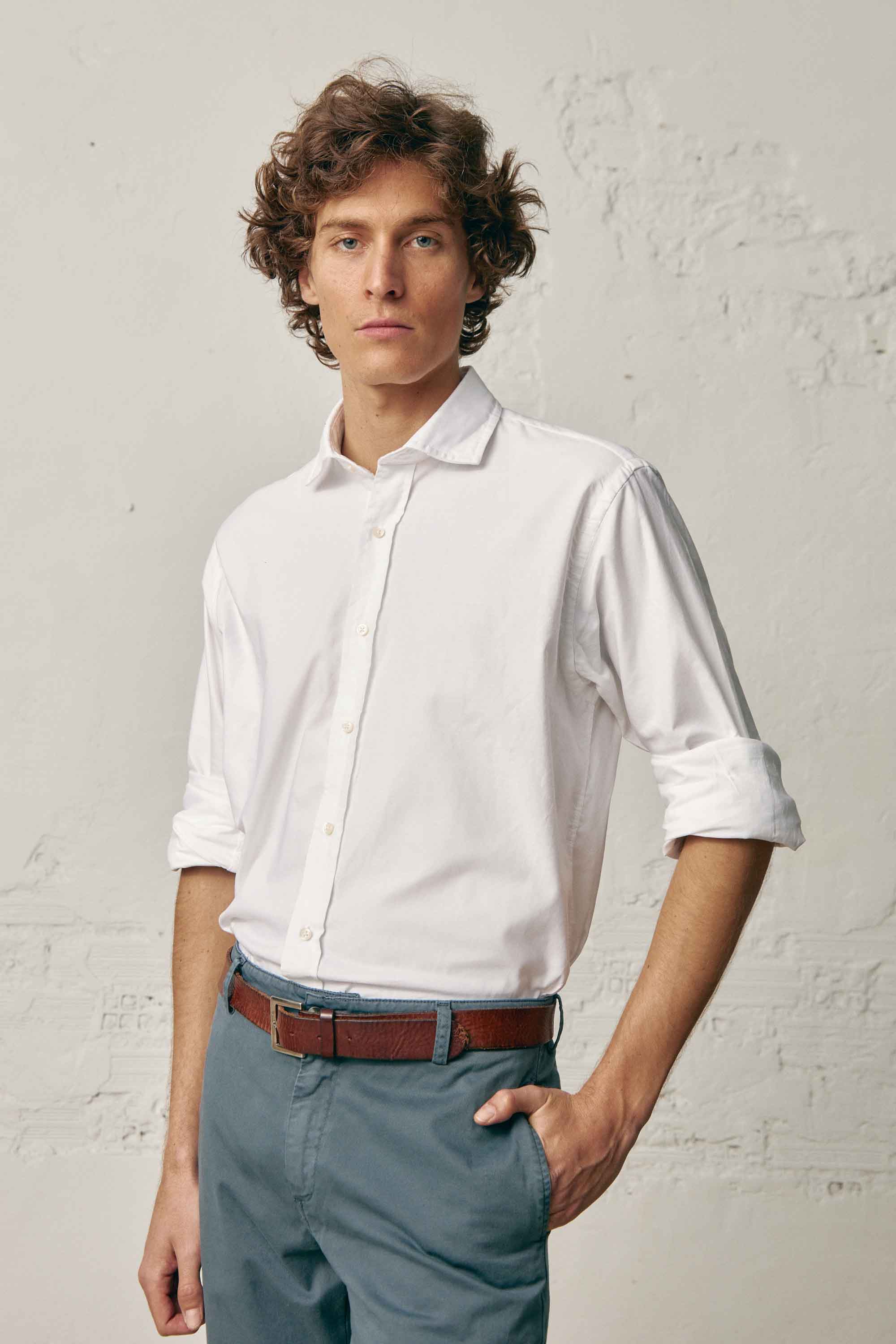 Camisa de Algodón - Oxford Blanco
