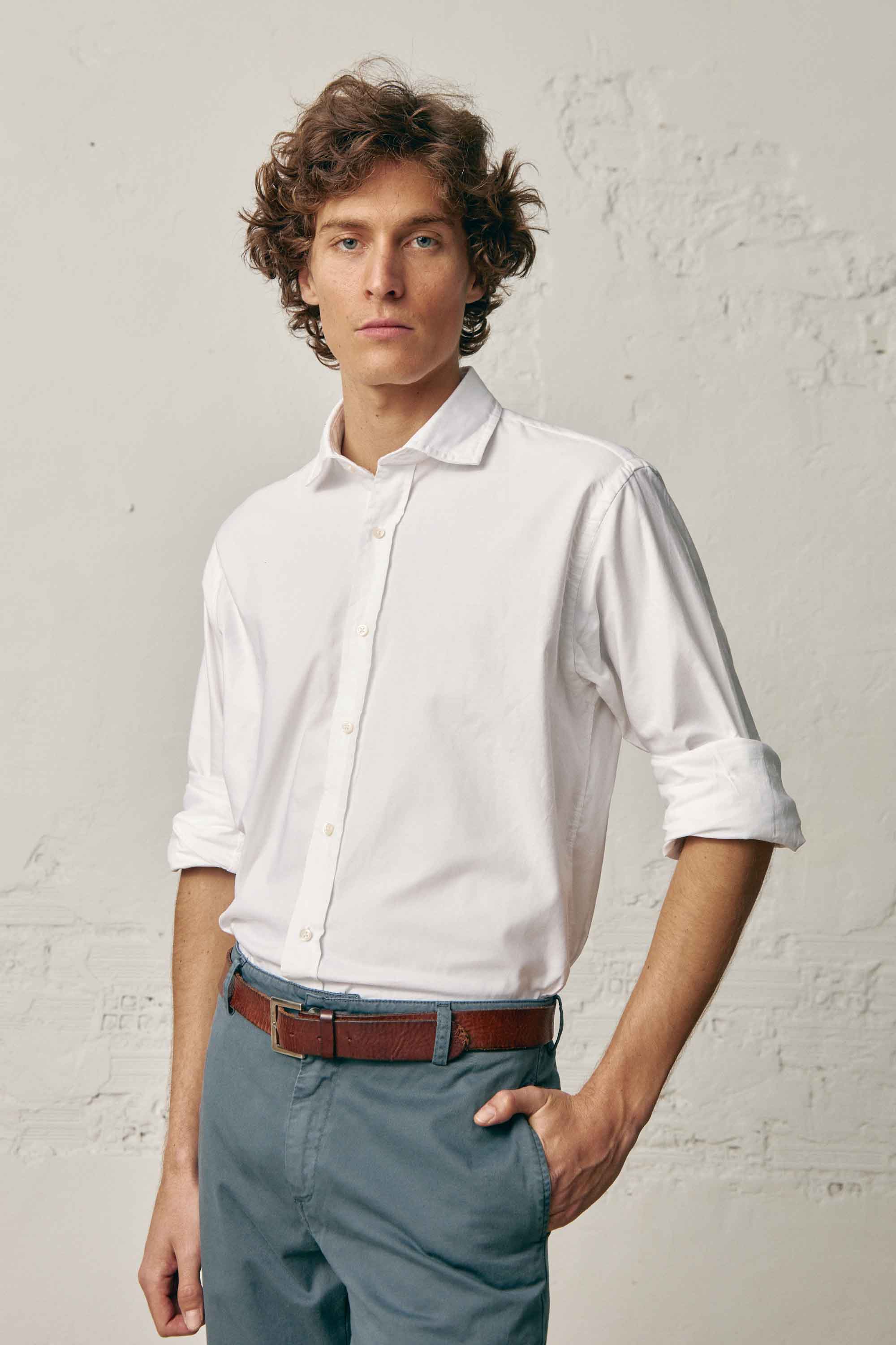 Camisa de Algodón - Oxford Blanca - Fernando de Cárcer