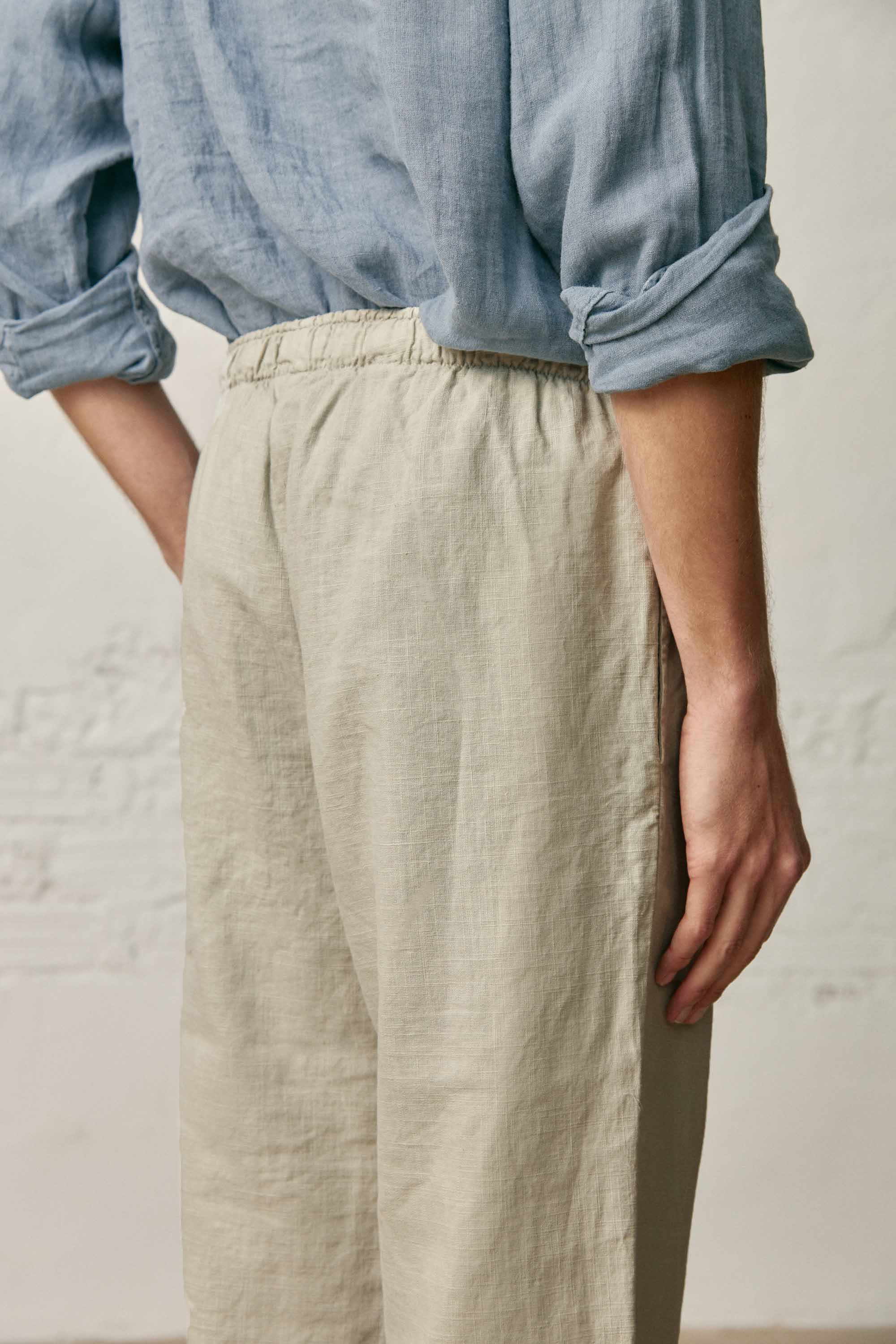 Pantalón Largo Lino - Beige - Fernando de Cárcer