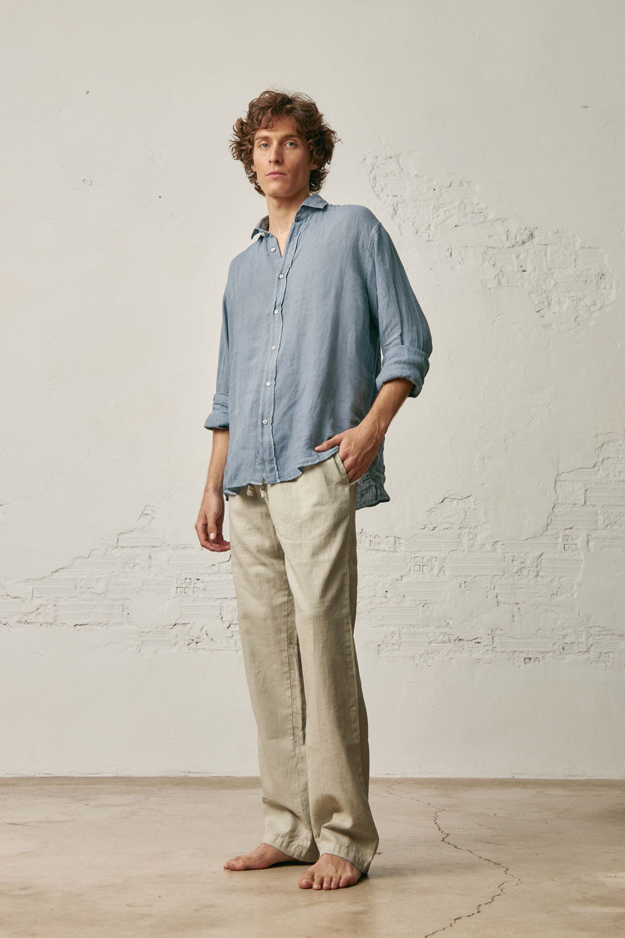 Pantalón Largo Lino - Beige - Fernando de Cárcer