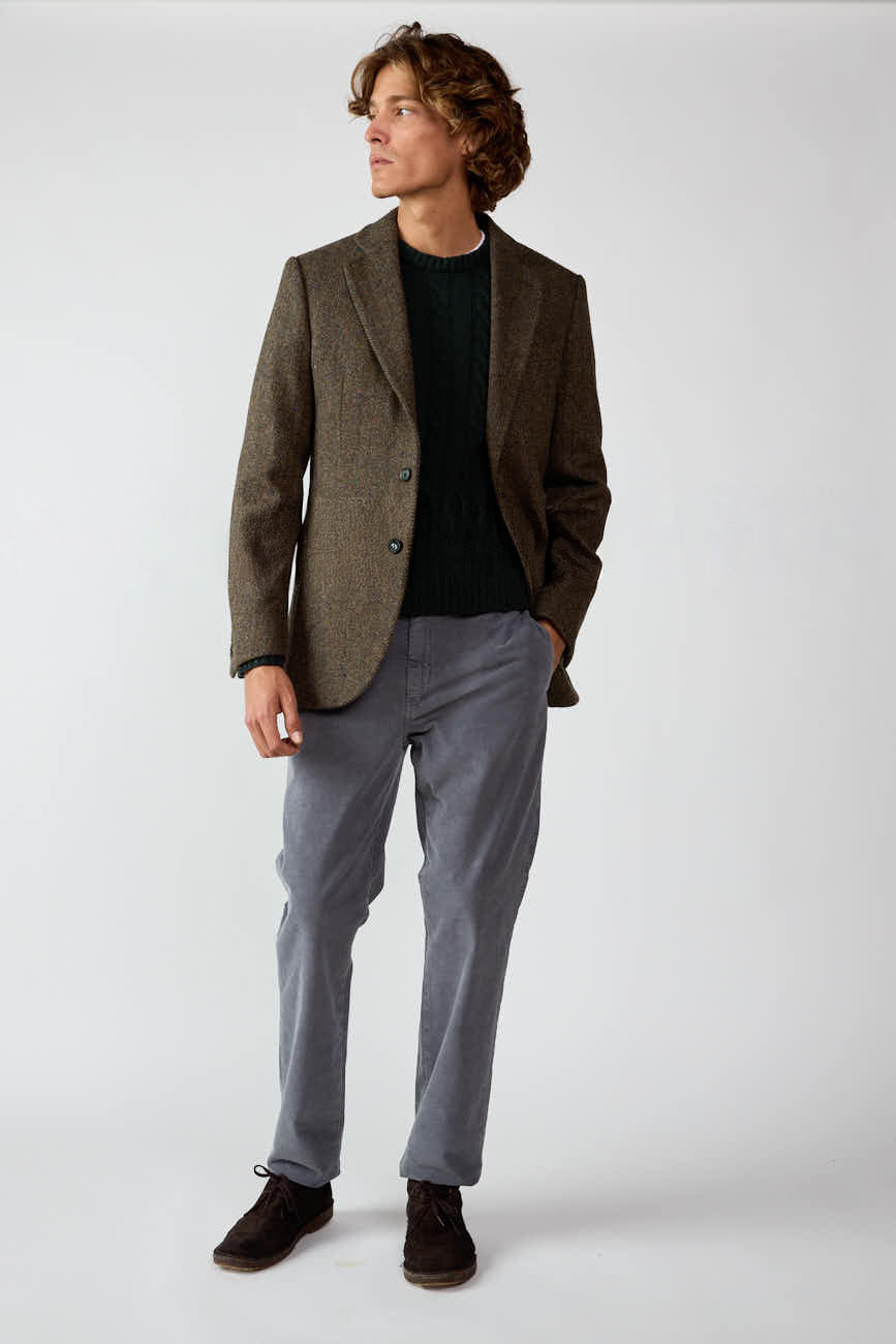 <tc>Blazer</tc> Tweed - Brown Herringbone