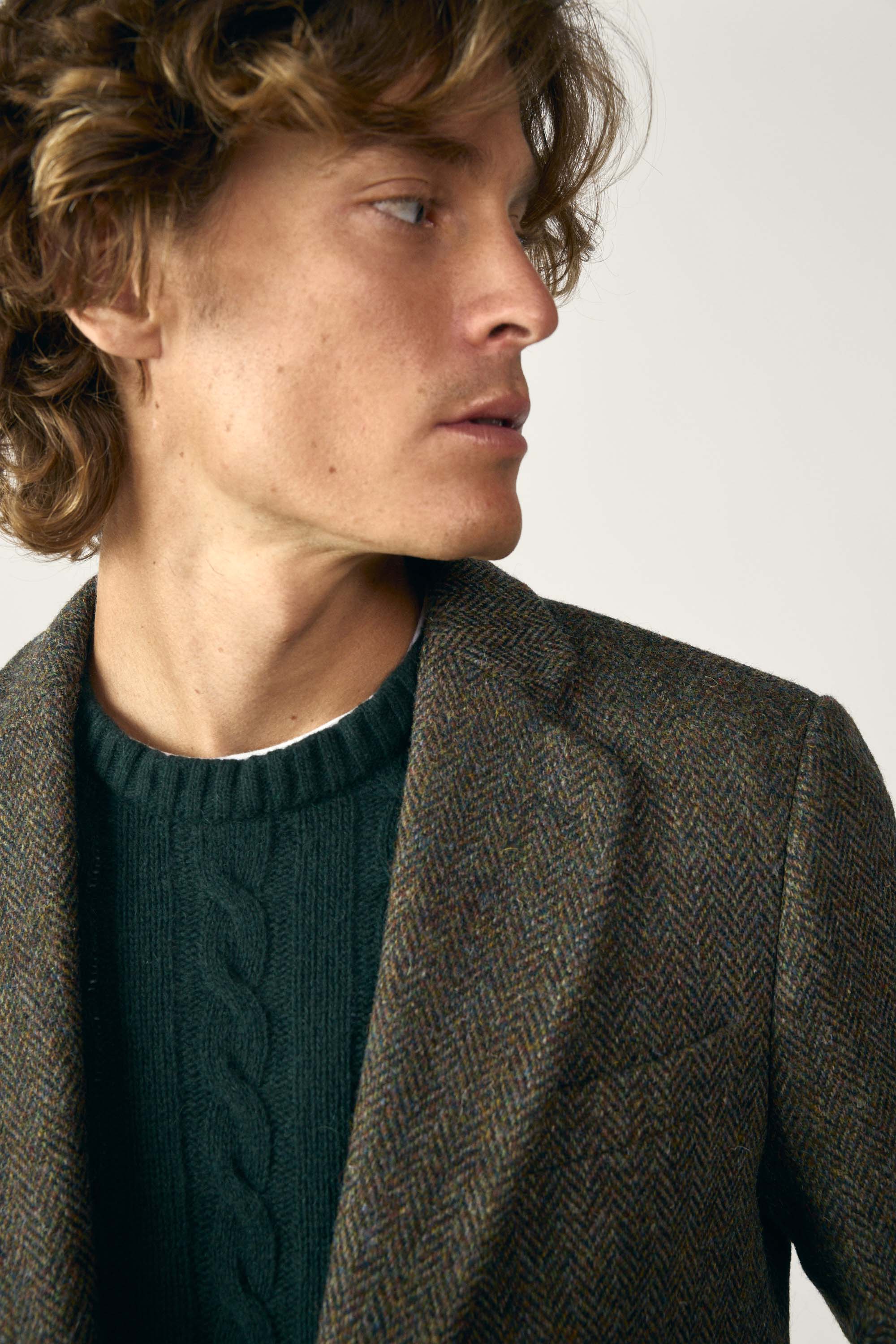 <tc>Blazer</tc> Tweed - Brown Herringbone