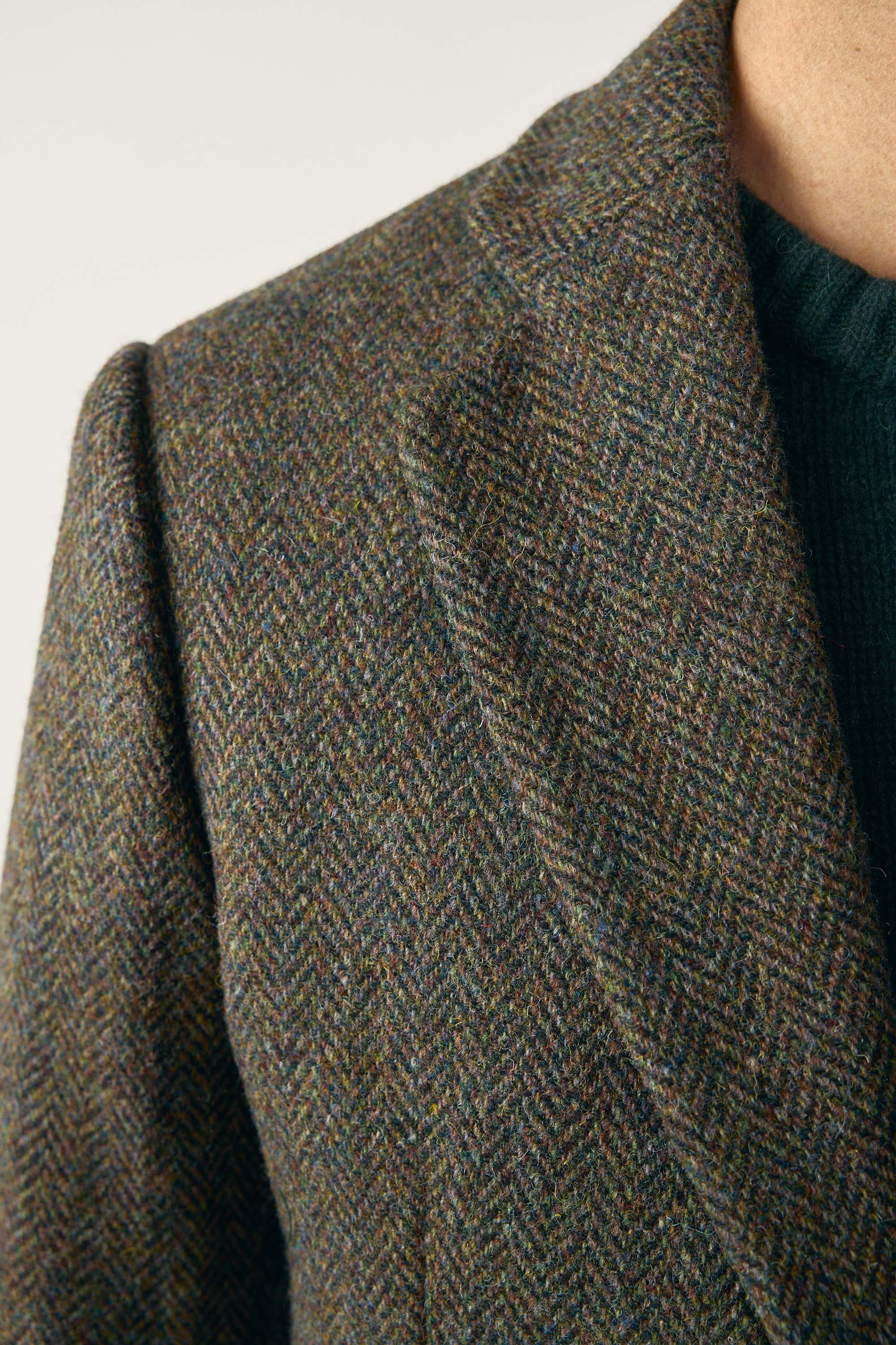 <tc>Blazer</tc> Tweed - Brown Herringbone