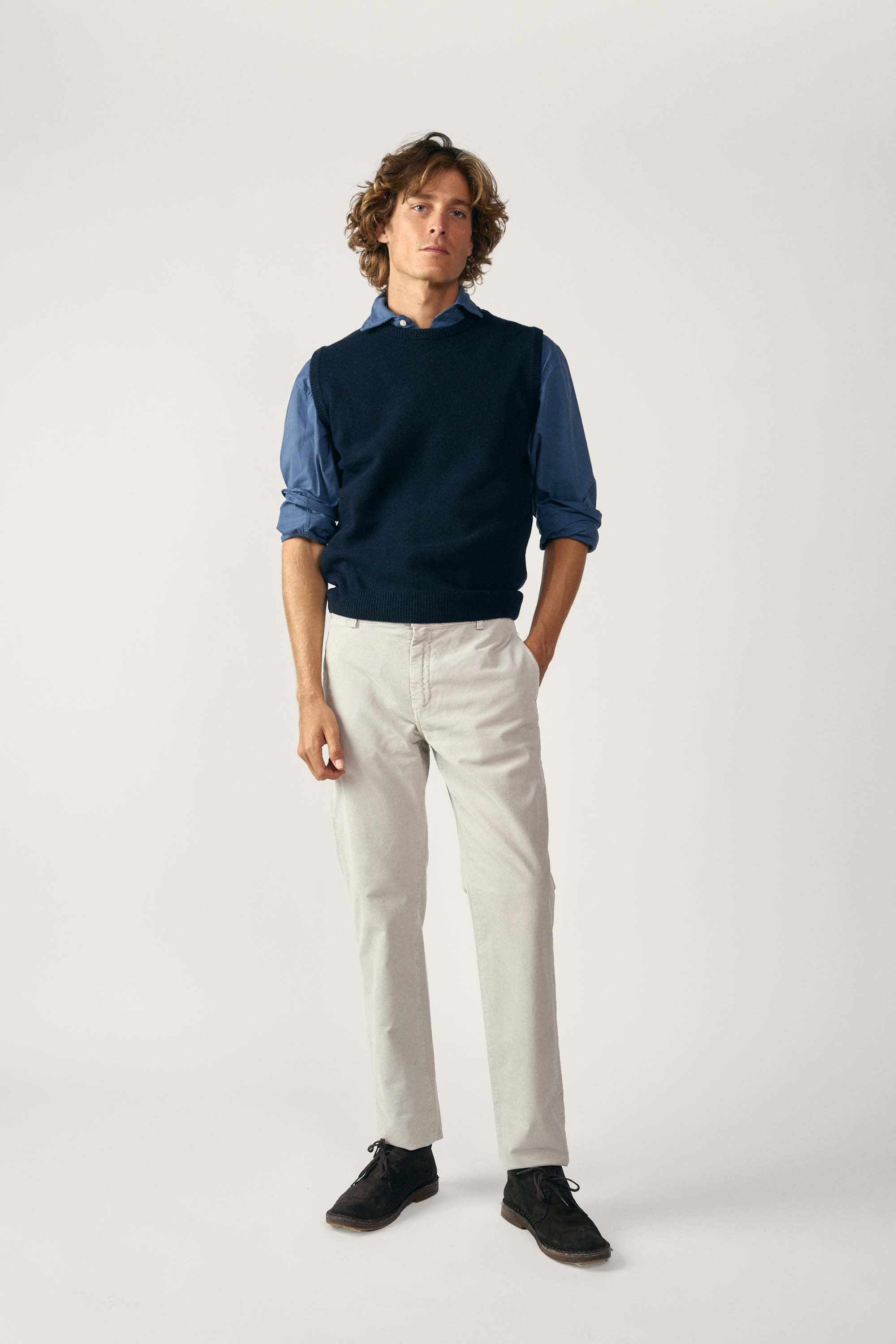 Camisa De Popelín - Azul