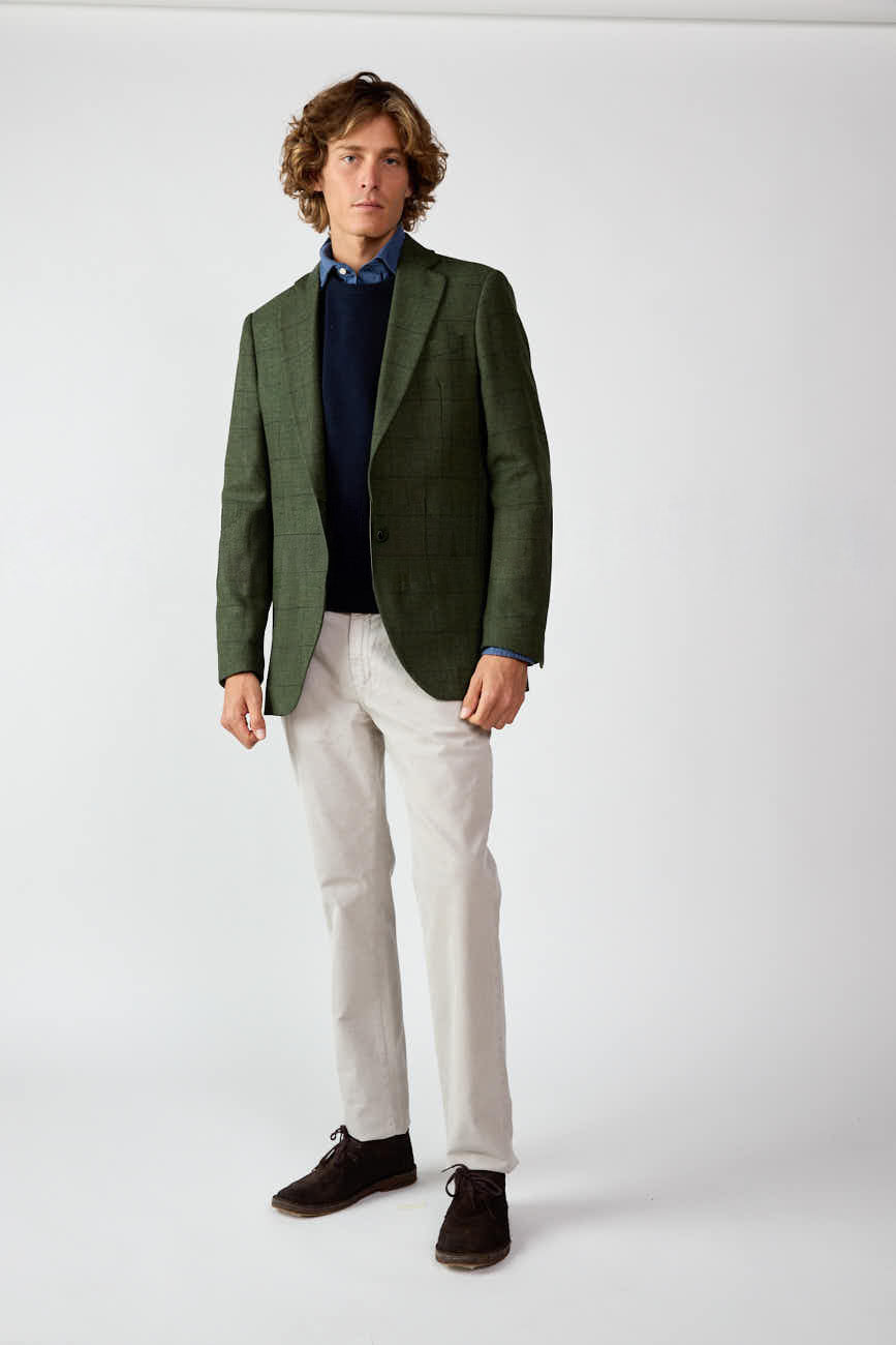 <tc>Blazer</tc> Tweed - Brown Herringbone