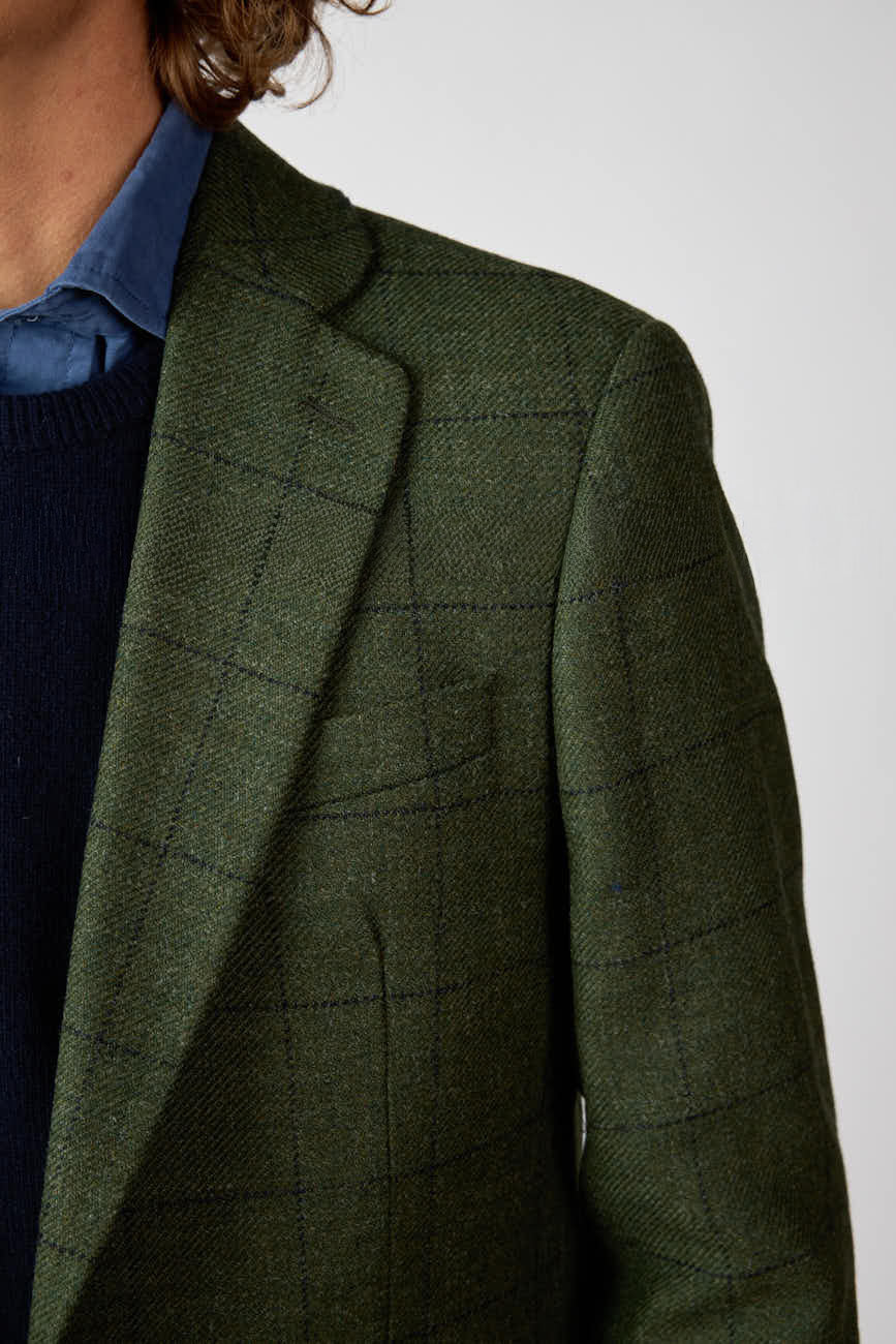 <tc>Blazer</tc> Tweed - Brown Herringbone