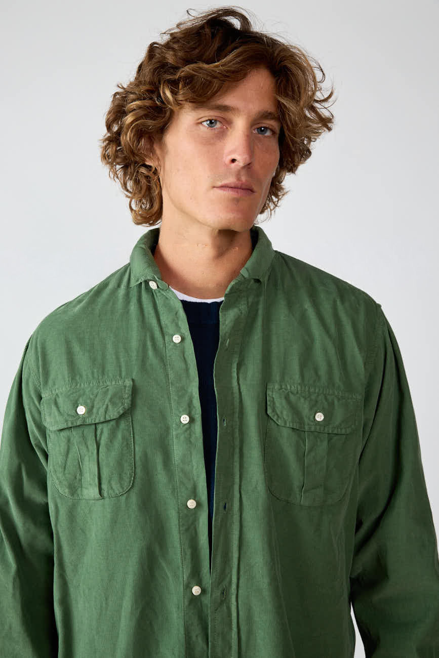 Camisa Micropana 2 Bolsillos - Verde