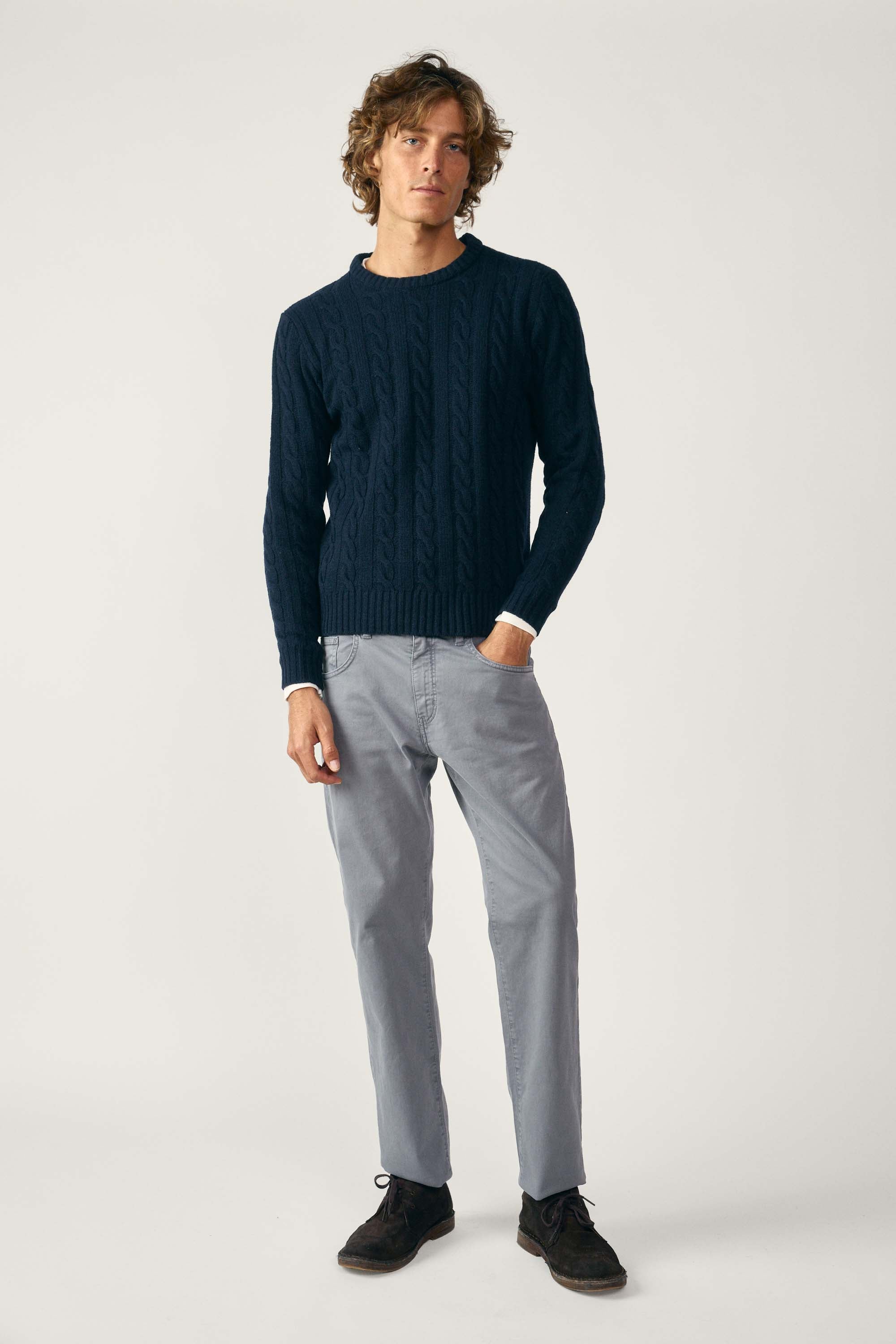 Jersey Cuello Redondo Ochos - Azul Marino