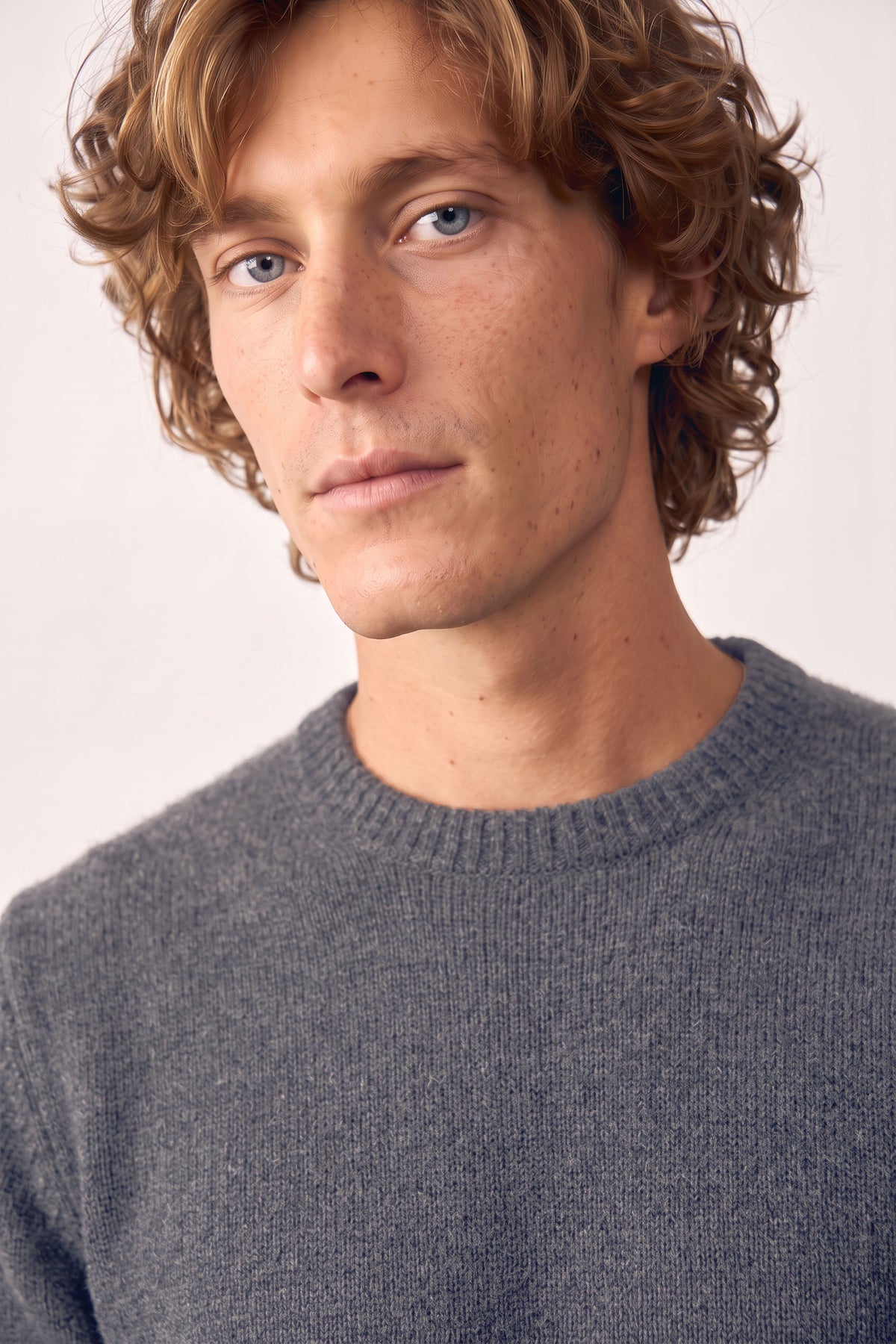 Jersey Cuello Redondo Lambswool - Gris Oscuro